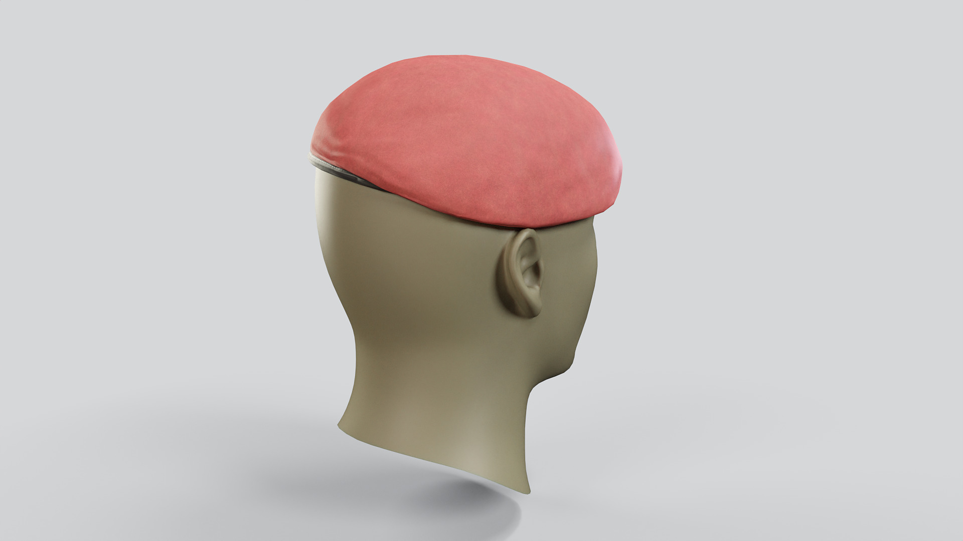 Beret Low-poly 3D model_5