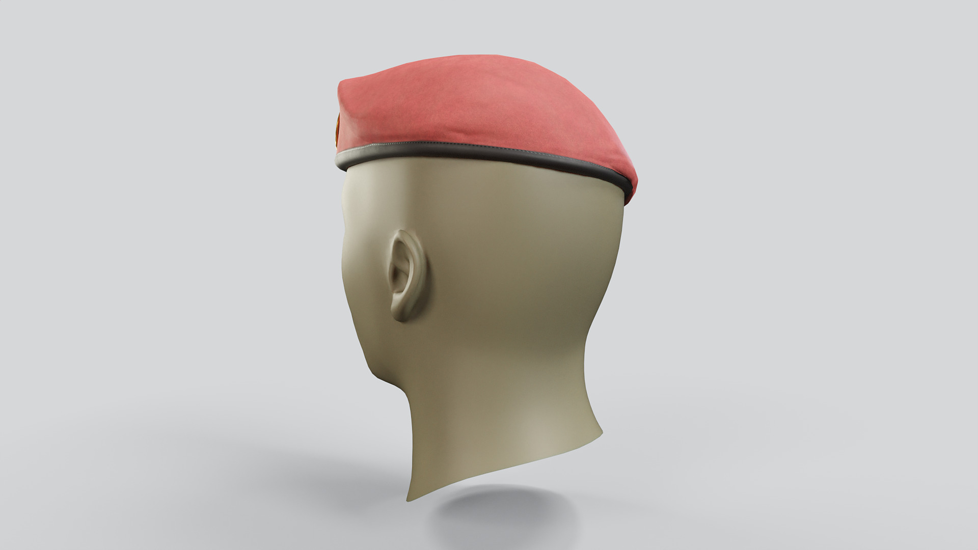 Beret Low-poly 3D model_7