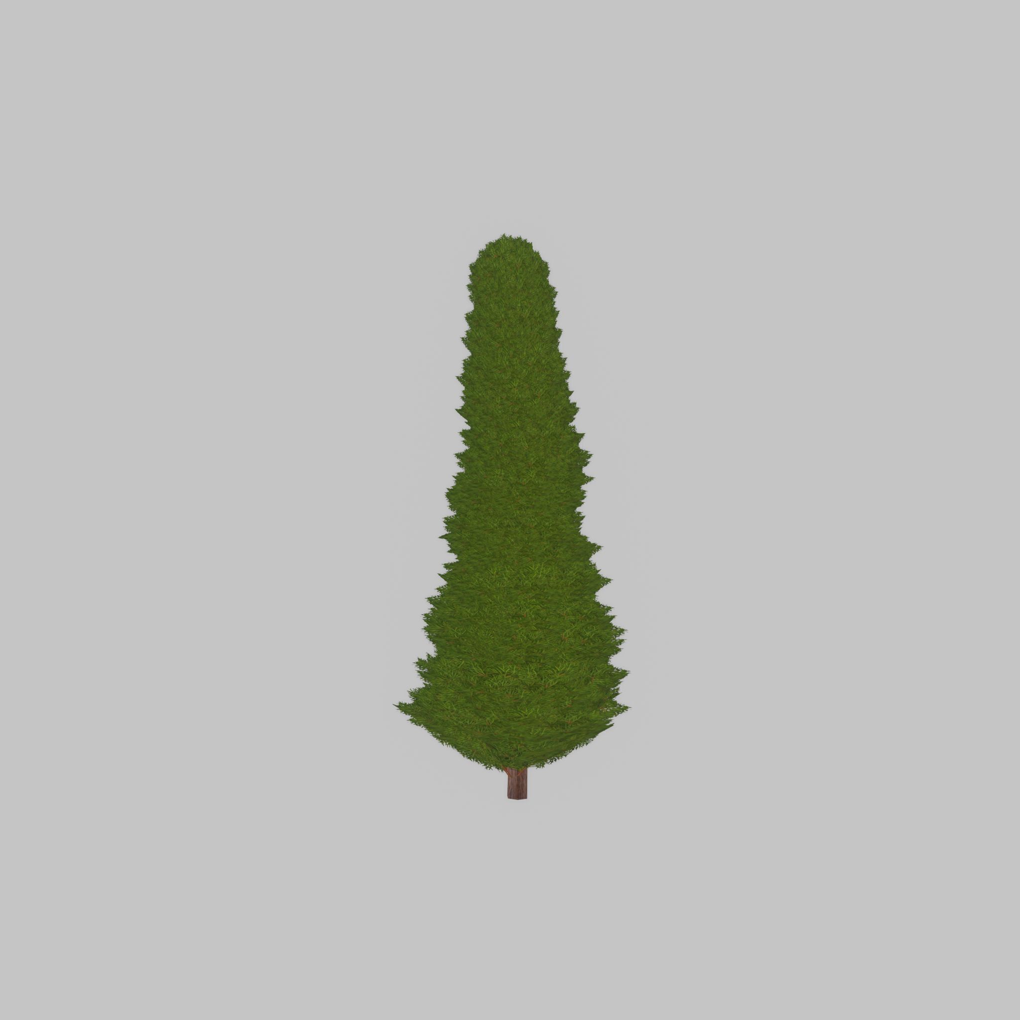 Mock cypress version-3 1000mm Low-poly 3D model_31