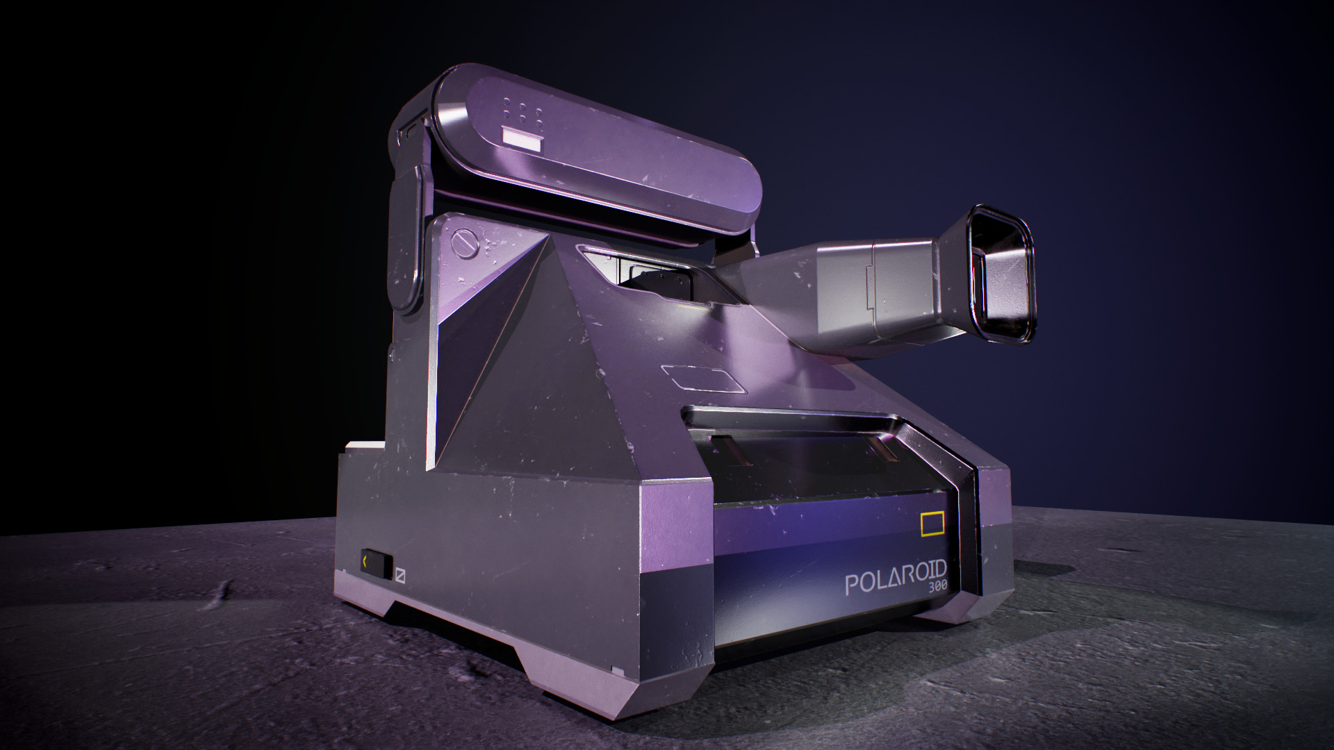 Polaroid 300 Low-poly 3D model_1