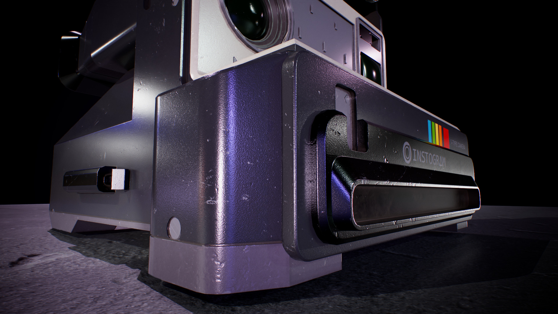 Polaroid 300 Low-poly 3D model_2