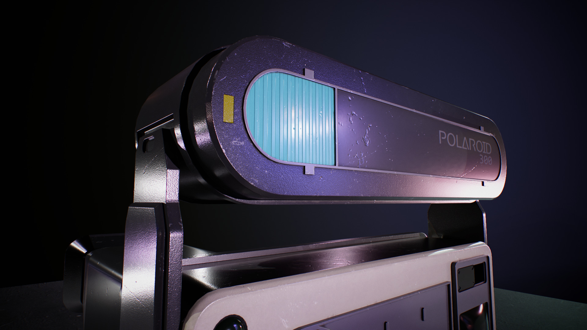 Polaroid 300 Low-poly 3D model_3