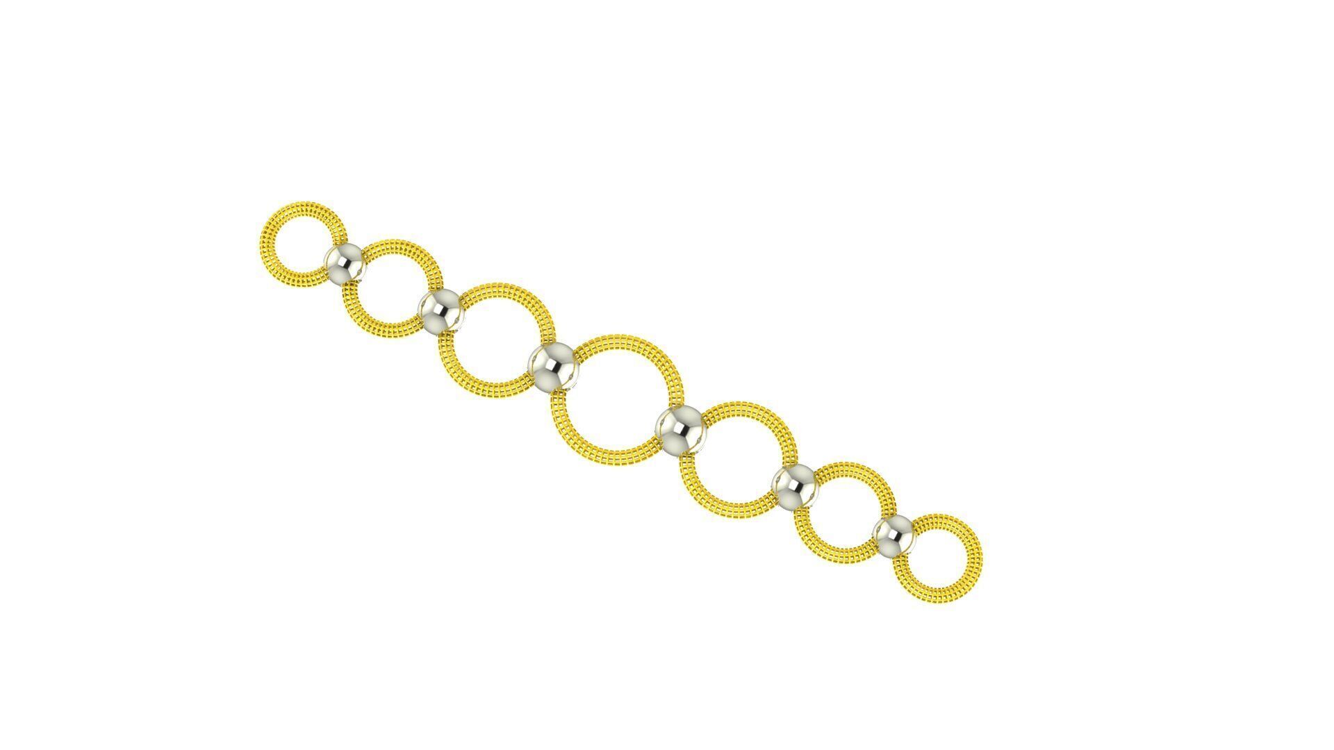 Chain bracelet  3D print model_1