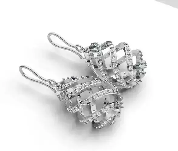 Earrings with diamonds