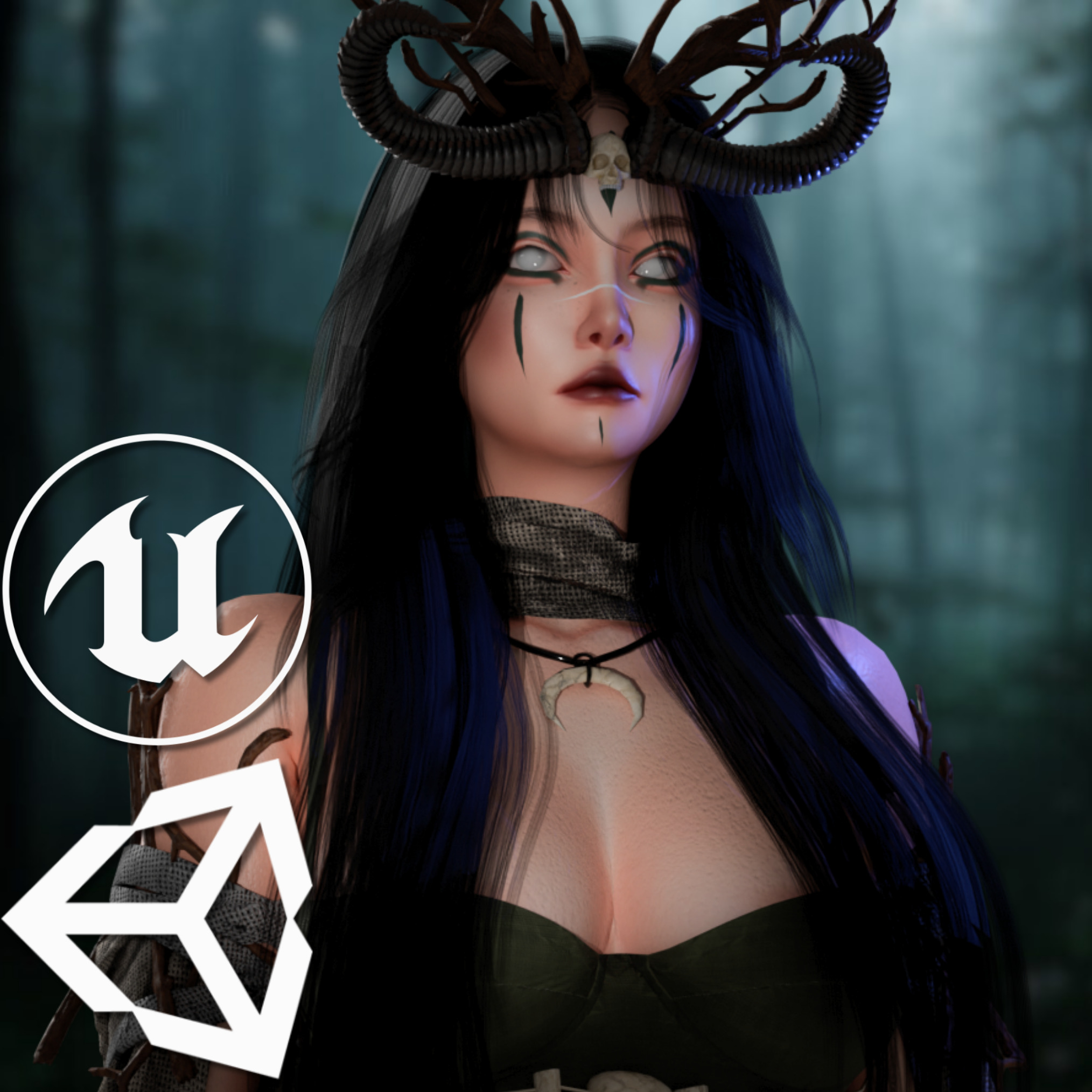 Necromancer - GameReady Low-poly 3D model_11