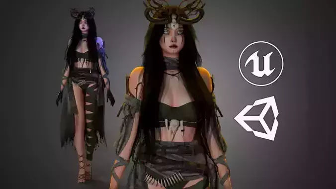 Necromancer - GameReady Low-poly 3D model