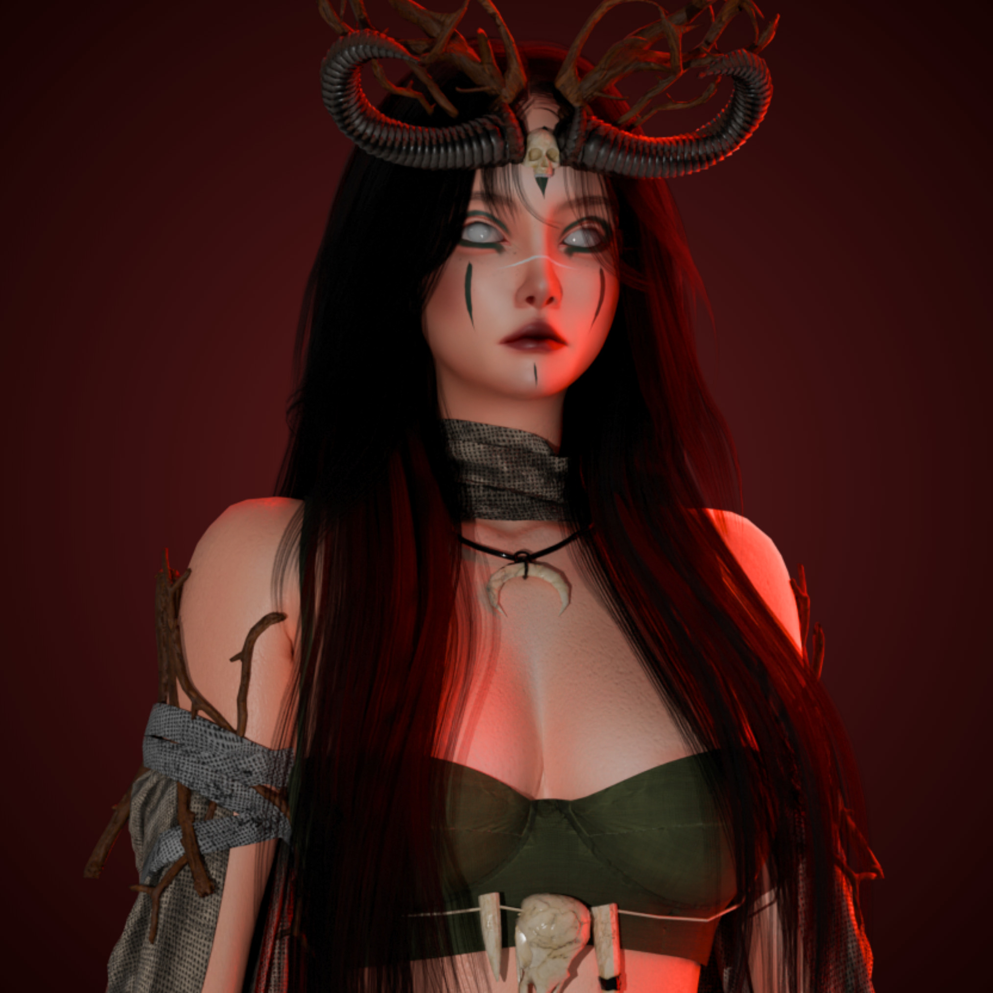 Necromancer - GameReady Low-poly 3D model_10