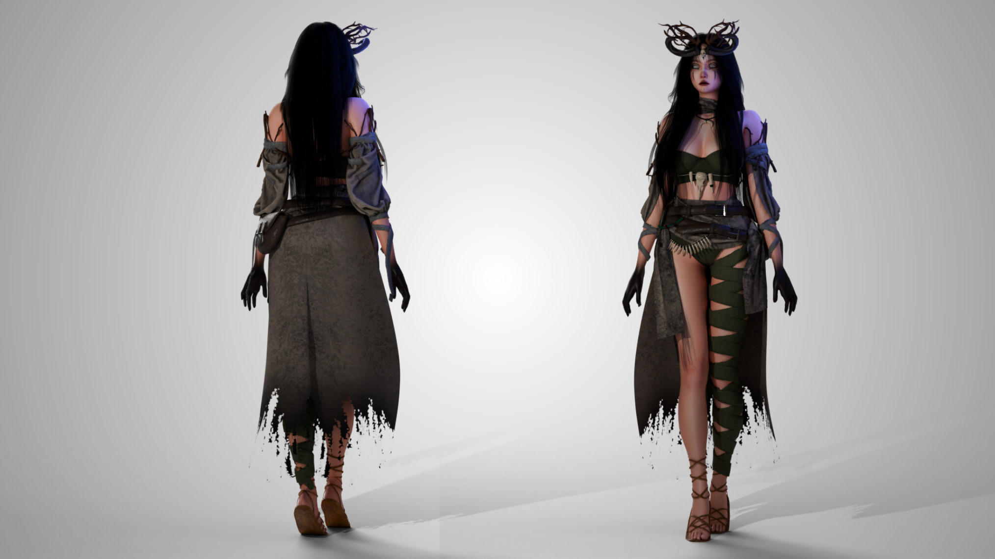 Necromancer - GameReady Low-poly 3D model_1