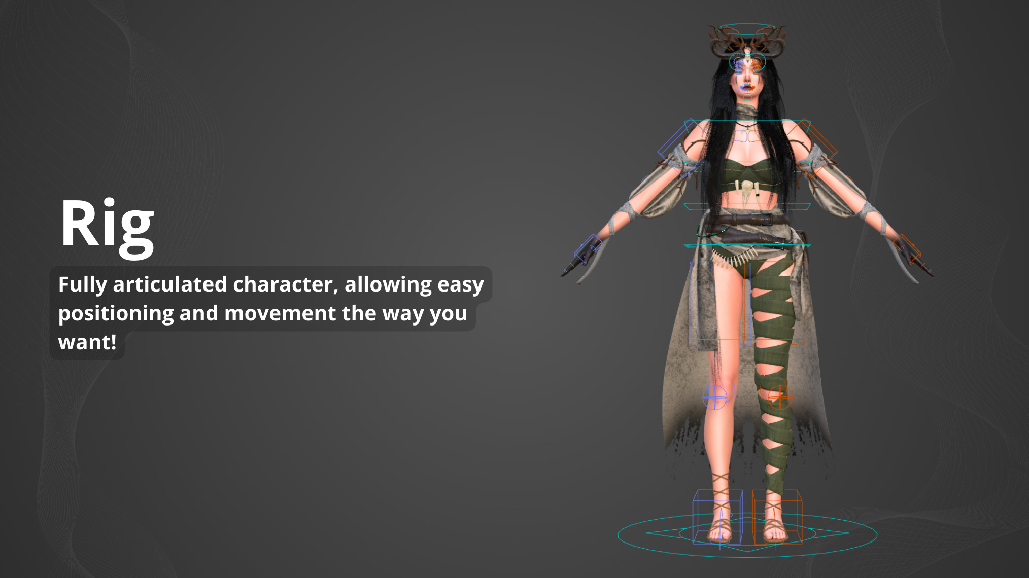 Necromancer - GameReady Low-poly 3D model_3