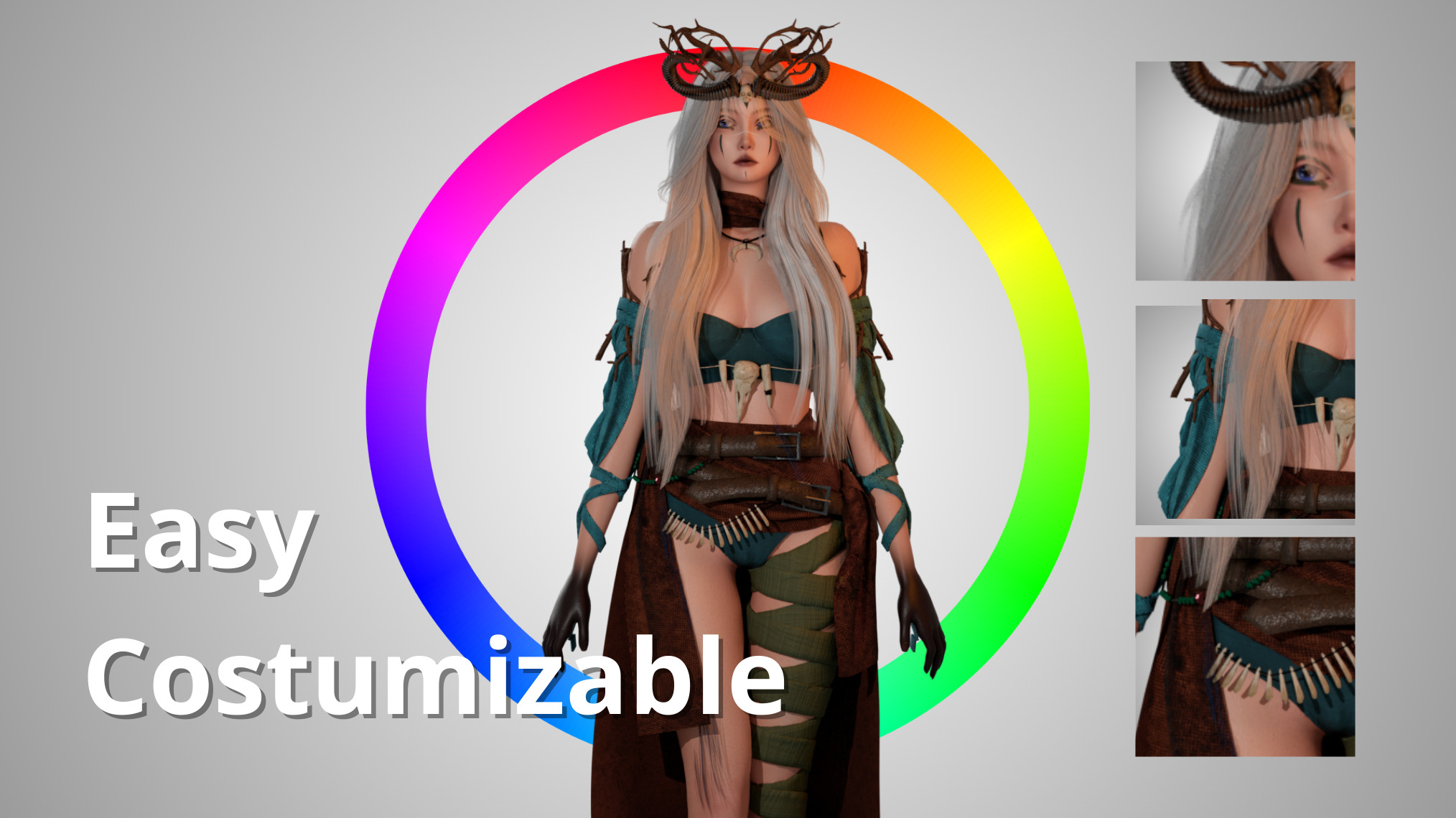 Necromancer - GameReady Low-poly 3D model_4