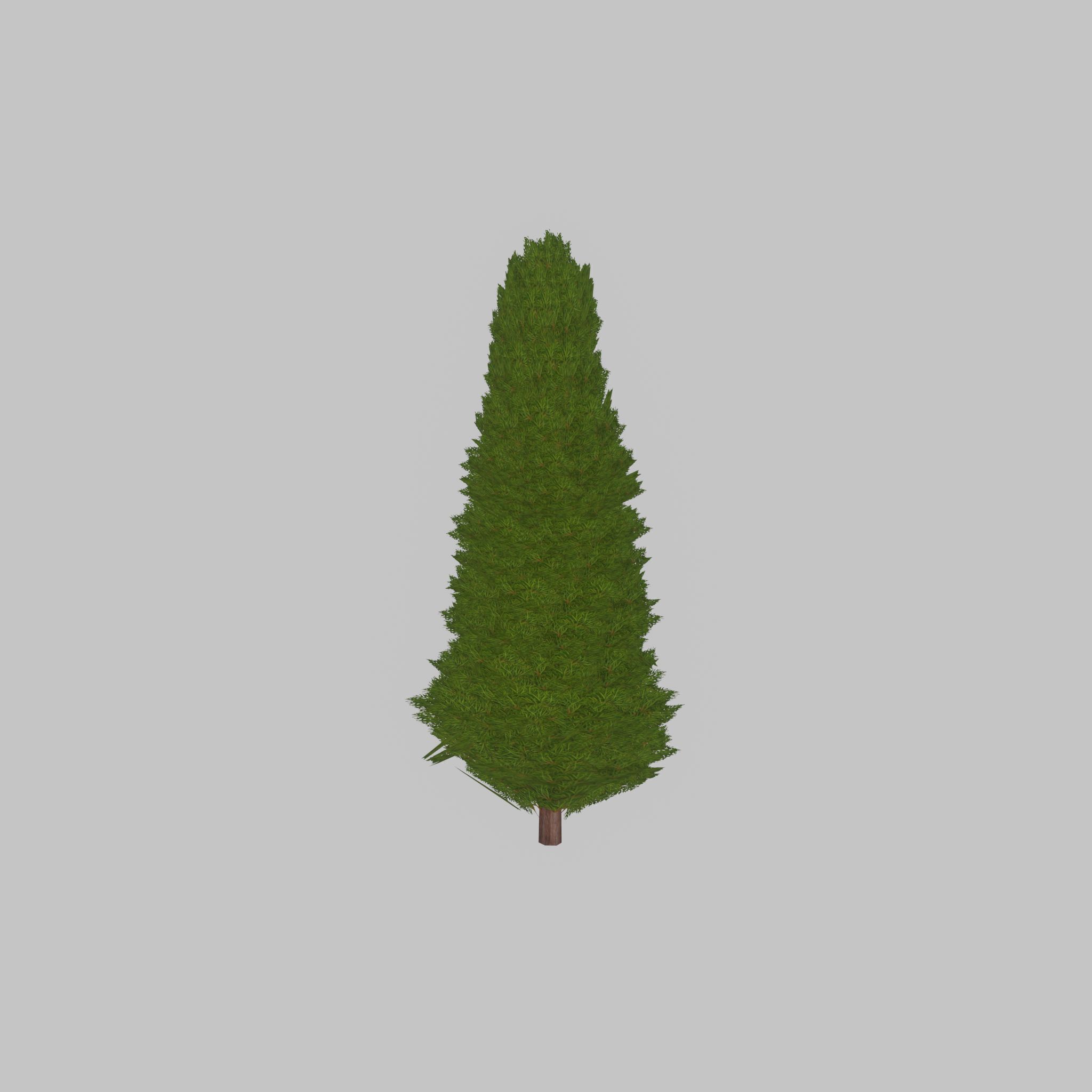 Mock cypress version-2 2000mm Low-poly 3D model_21