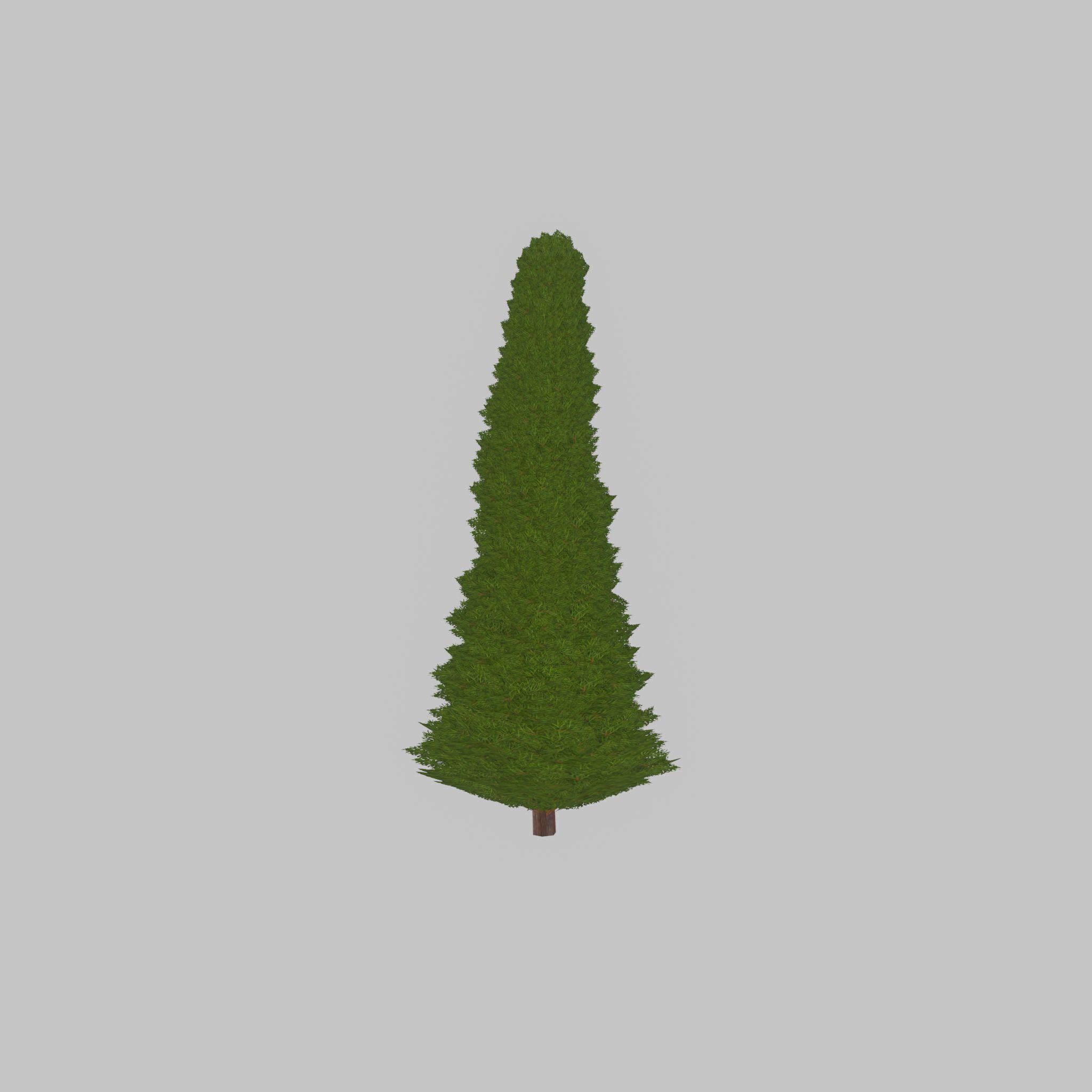 Mock cypress version-3 2000mm Low-poly 3D model_32