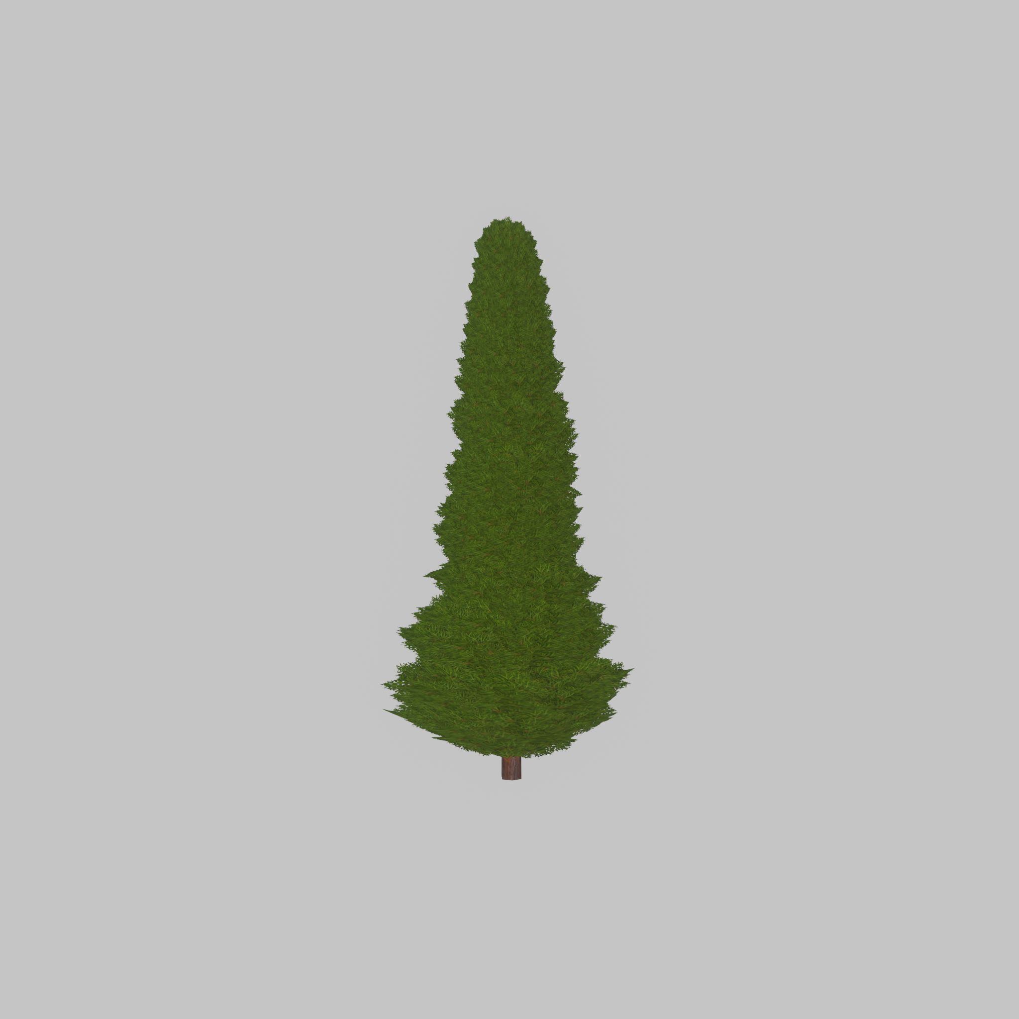 Mock cypress version-3 2000mm Low-poly 3D model_45
