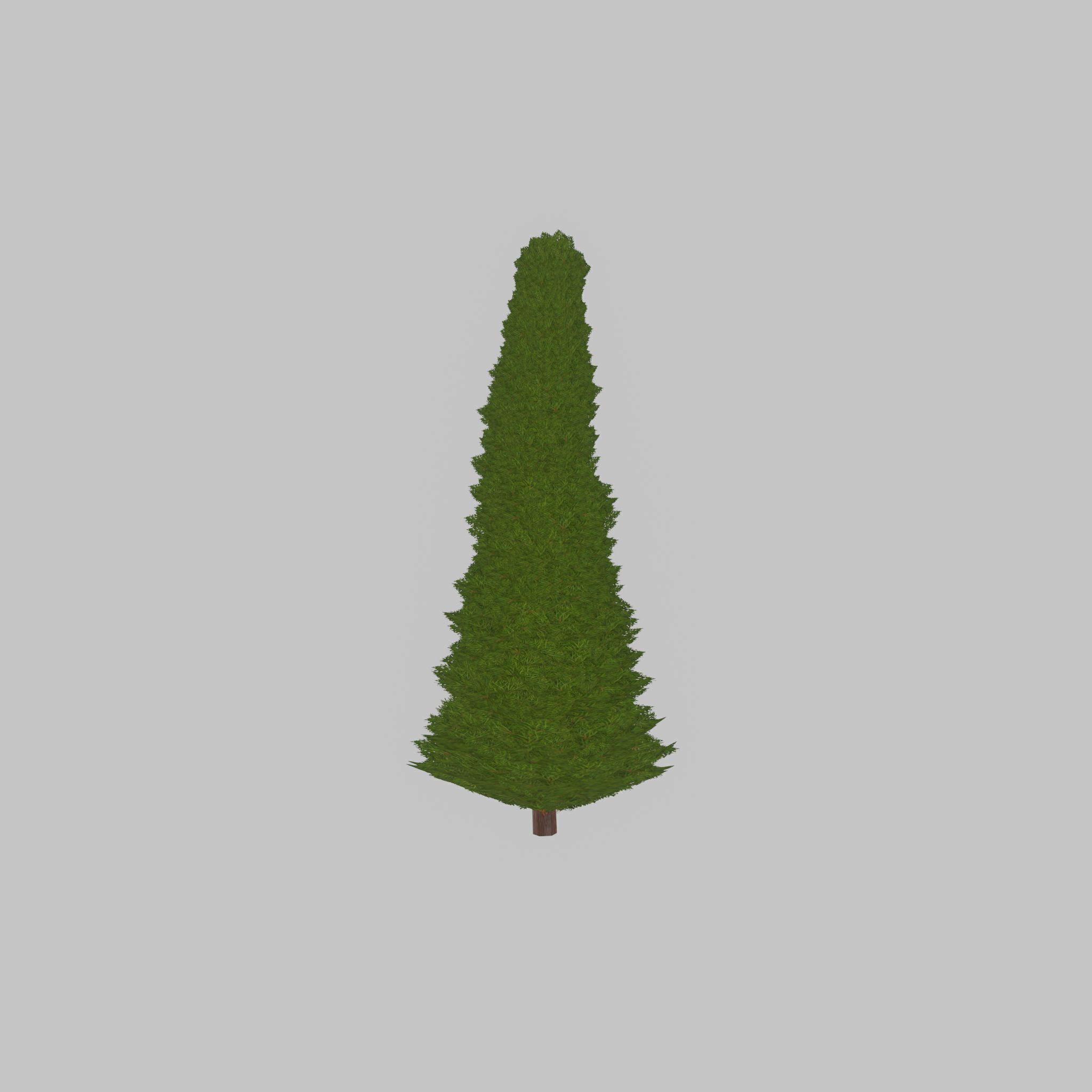 Mock cypress version-3 2000mm Low-poly 3D model_39