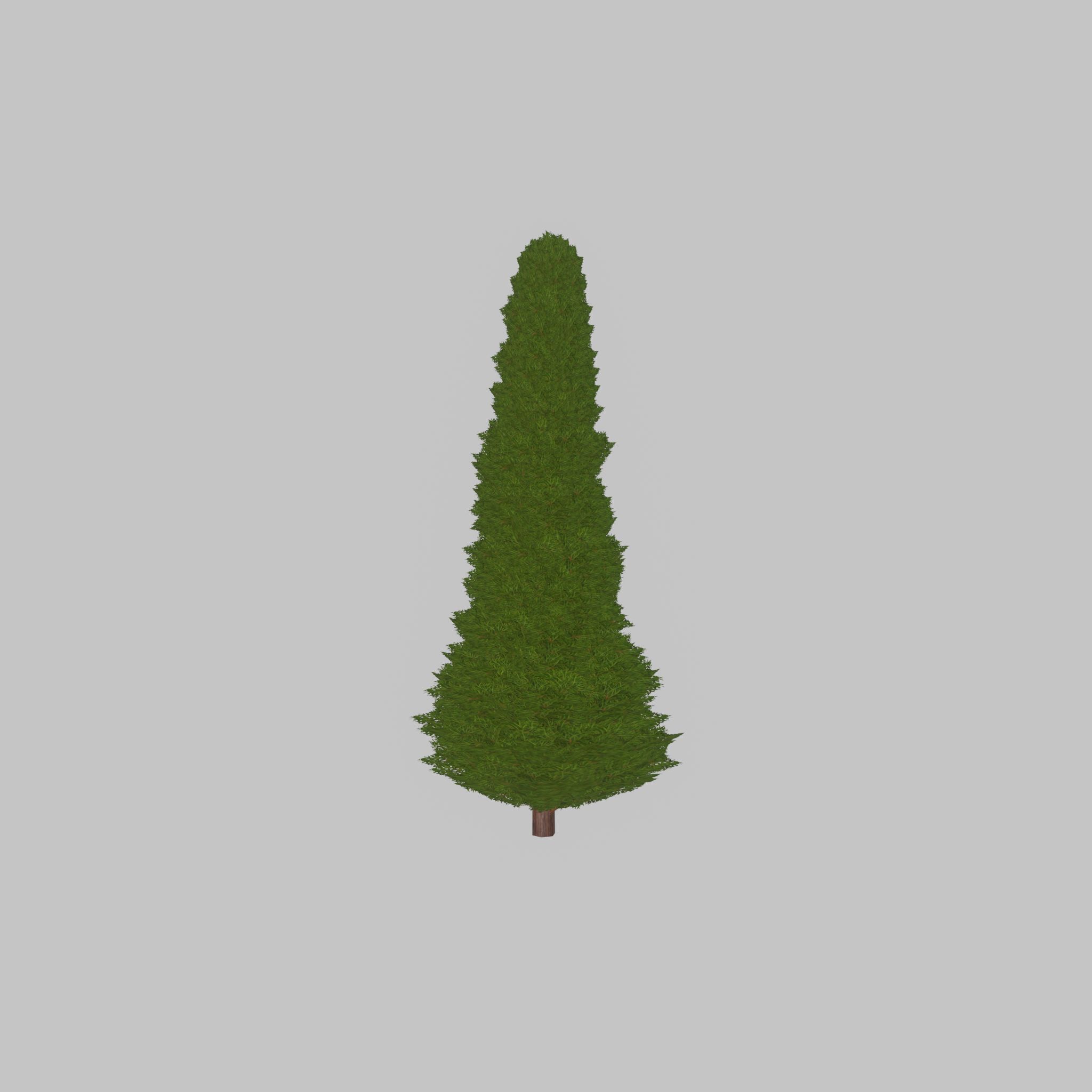 Mock cypress version-3 2000mm Low-poly 3D model_36
