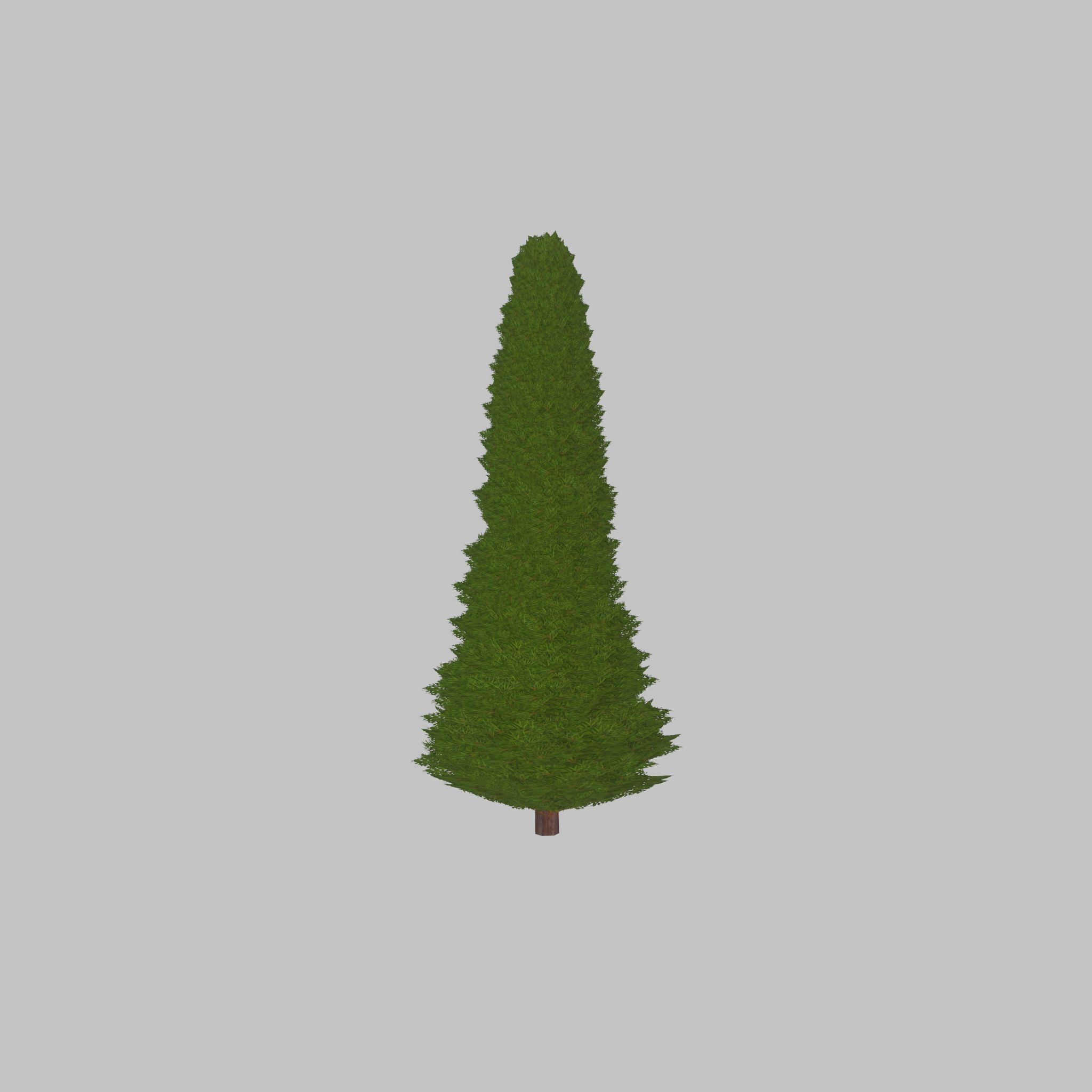 Mock cypress version-3 2000mm Low-poly 3D model_43