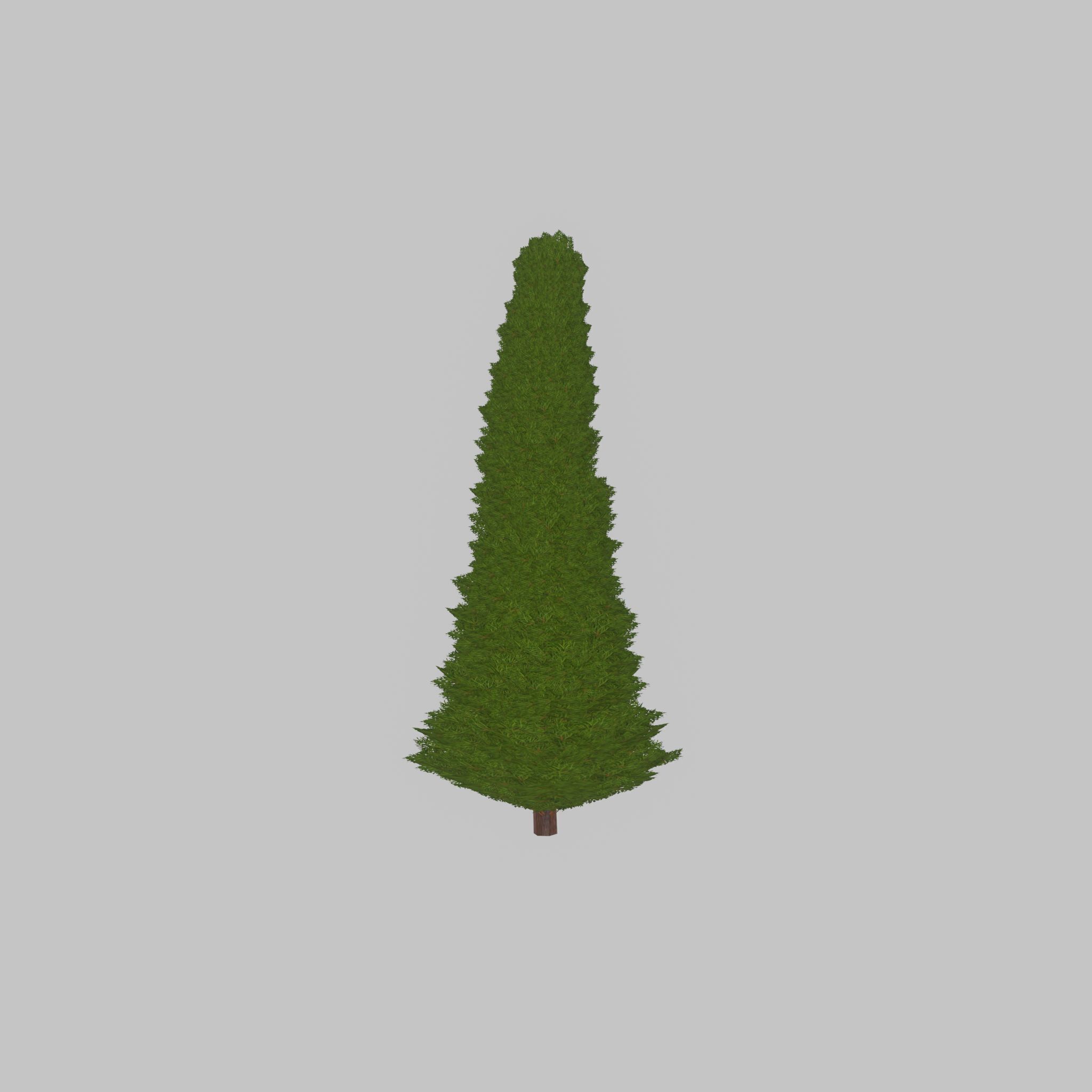 Mock cypress version-3 2000mm Low-poly 3D model_40