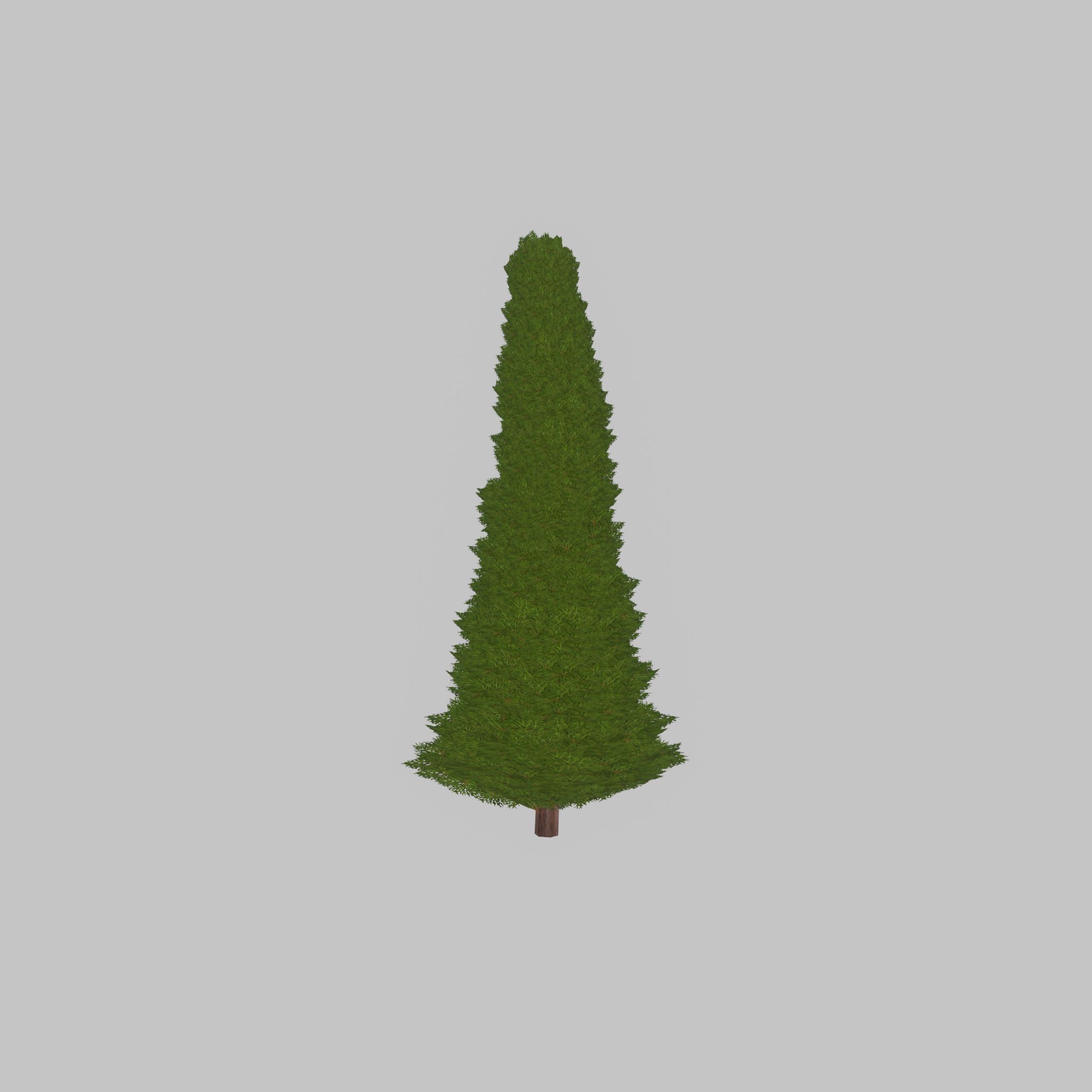 Mock cypress version-3 2000mm Low-poly 3D model_28