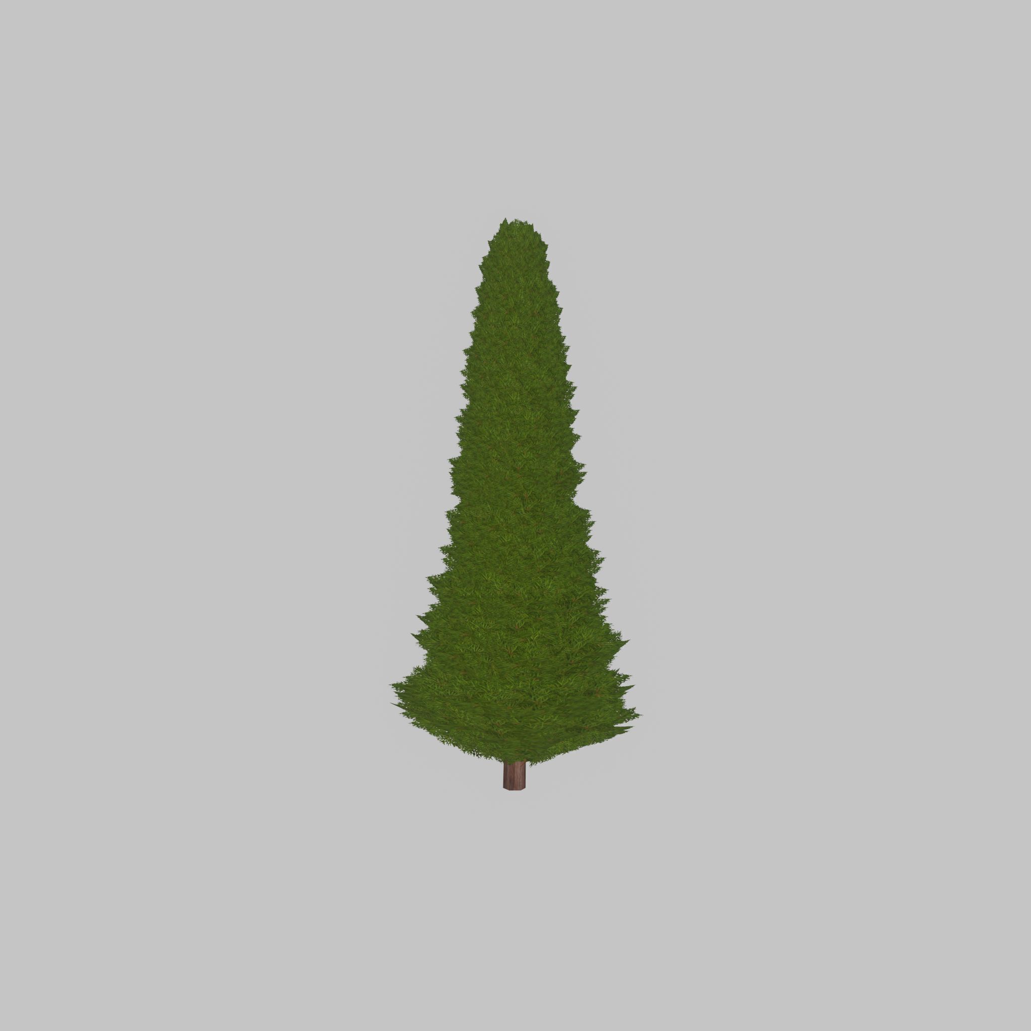 Mock cypress version-3 2000mm Low-poly 3D model_33