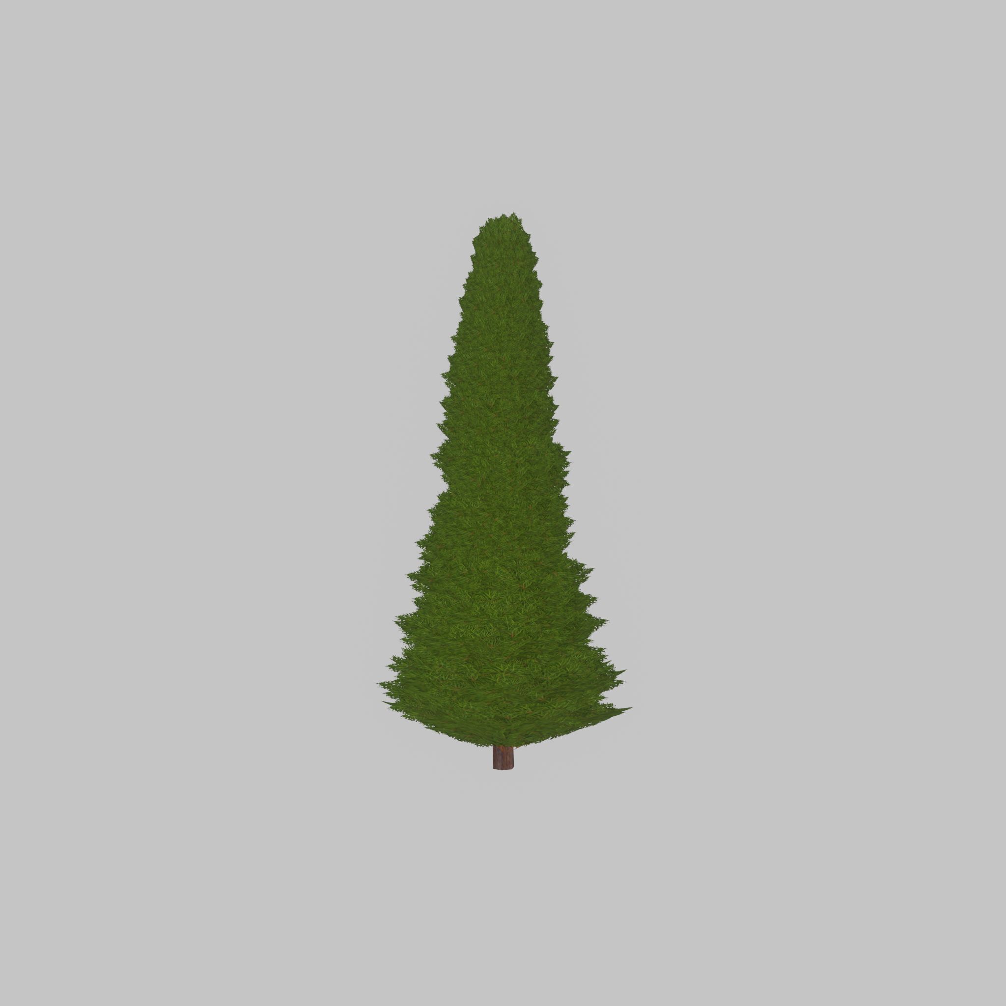 Mock cypress version-3 2000mm Low-poly 3D model_42