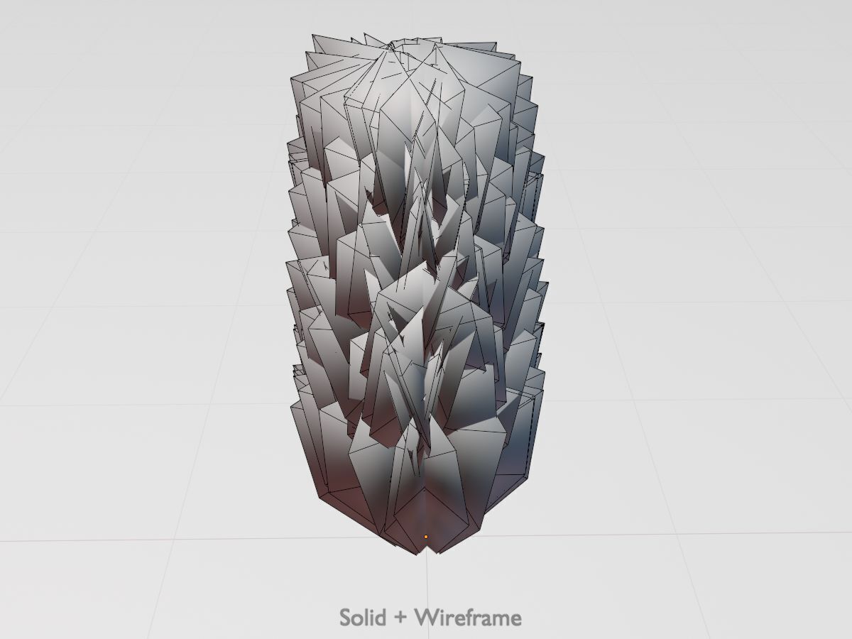 Mock cypress version-4 2000mm Low-poly 3D model_12