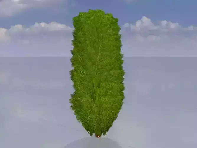 Mock cypress version-4 2000mm Low-poly 3D model