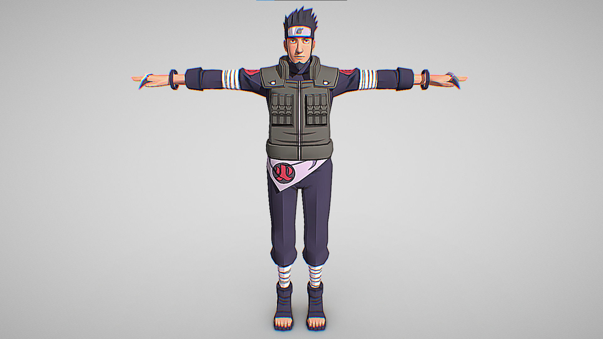 Asuma Sarutobi - Naruto Shippuden - Clash Of Ninja Revolution Low-poly 3D model_1
