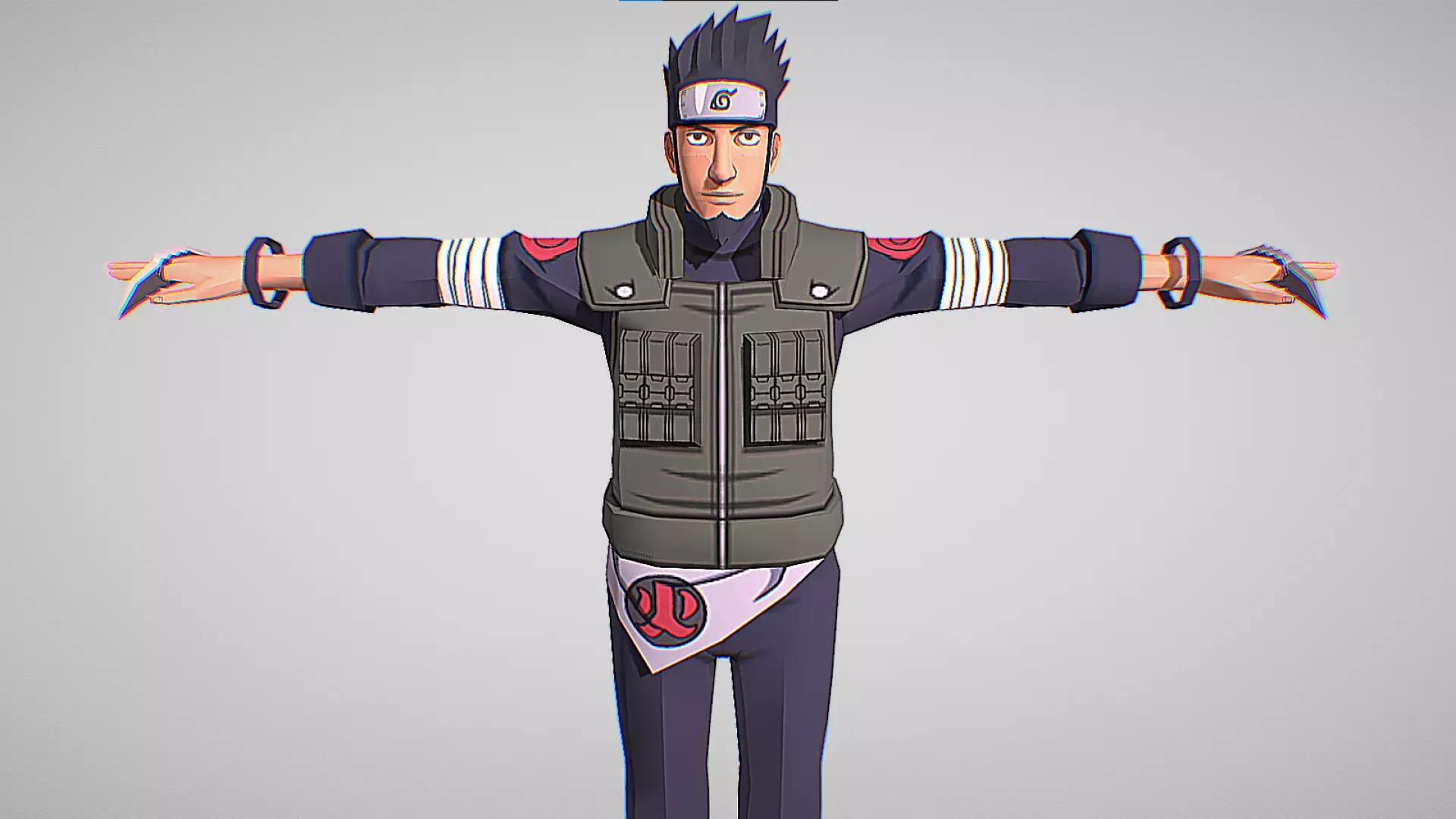 Asuma Sarutobi - Naruto Shippuden - Clash Of Ninja Revolution Low-poly 3D model_0