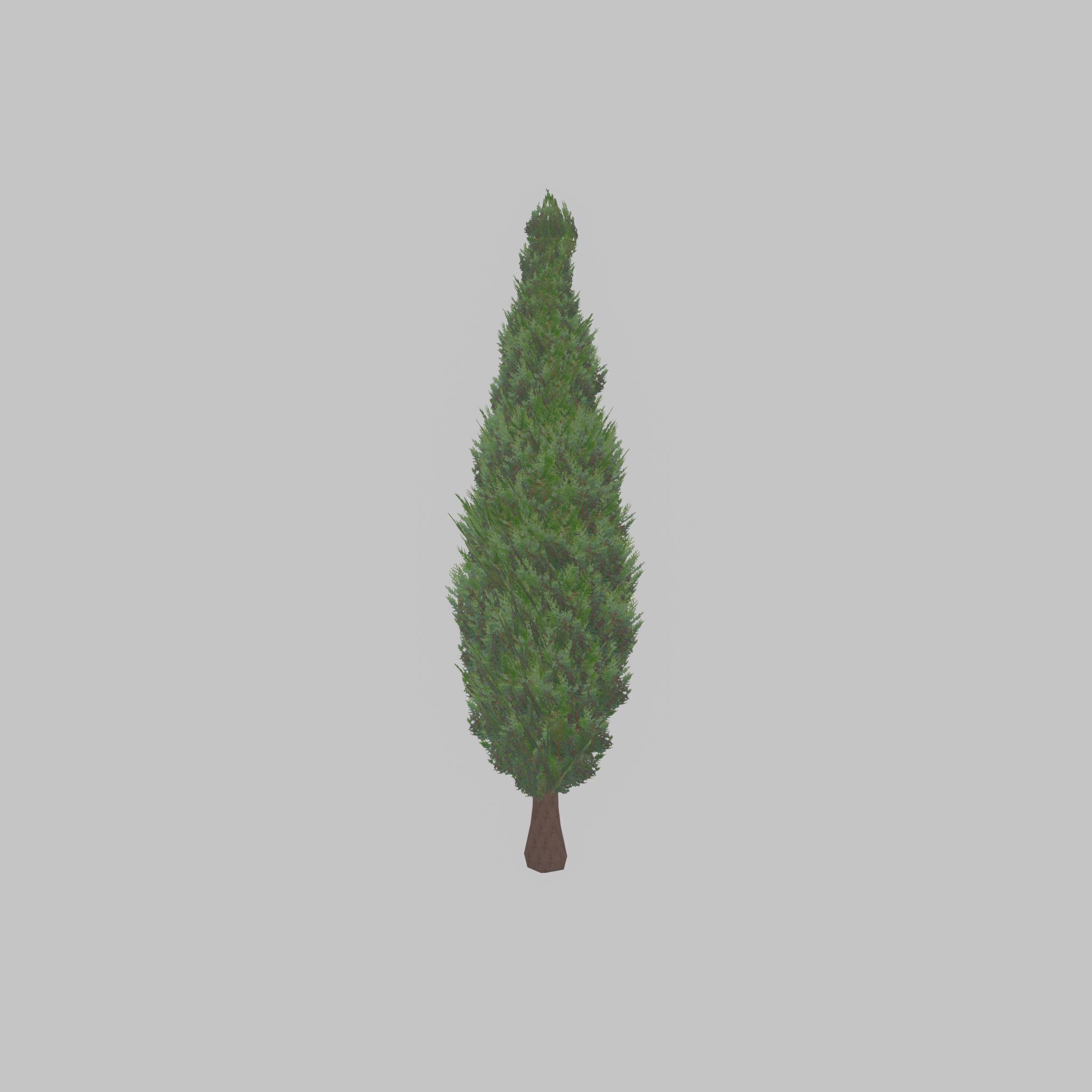 Mock cypress version-1 3000mm Low-poly 3D model_44