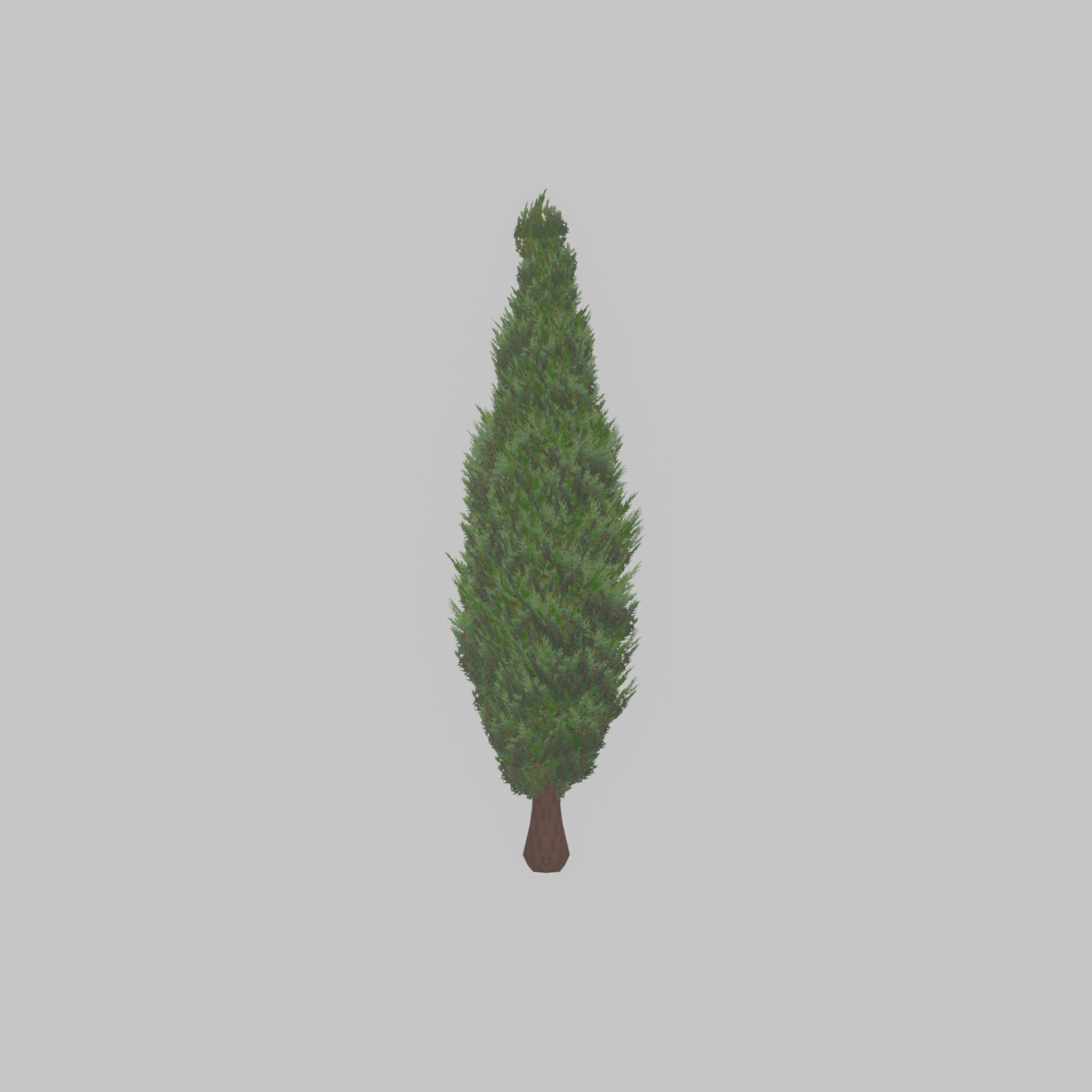Mock cypress version-1 3000mm Low-poly 3D model_35