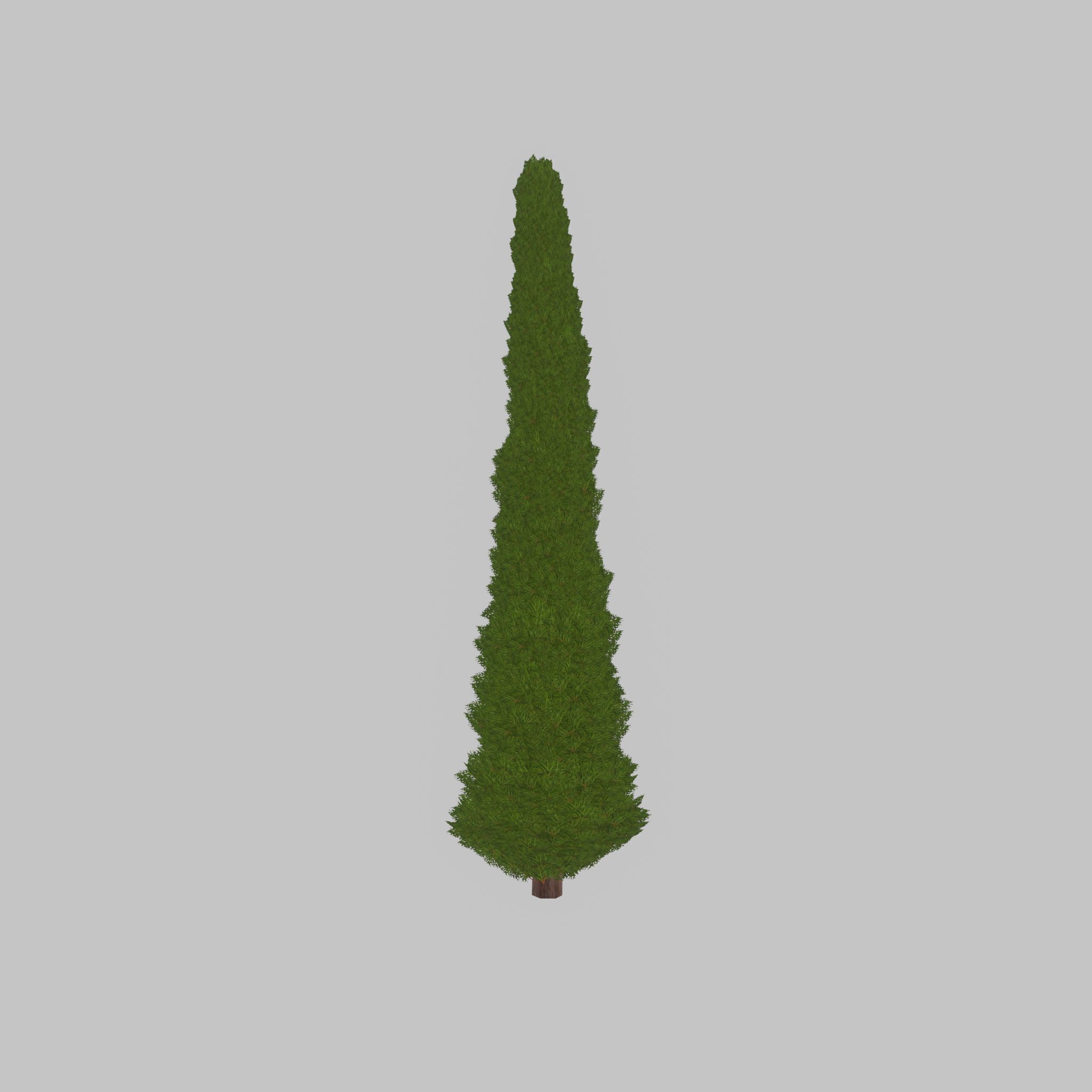 Mock cypress version-1 8000mm Low-poly 3D model_32
