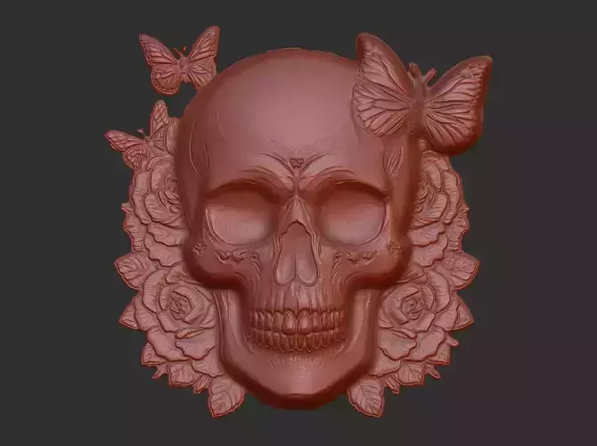 skull butterfly decor 
