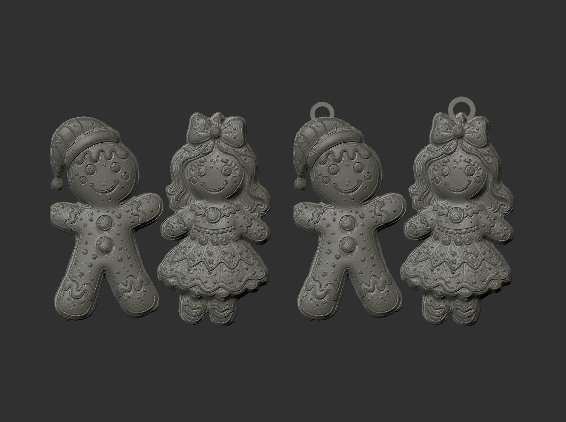 christmas cookie decor  3D print model_8