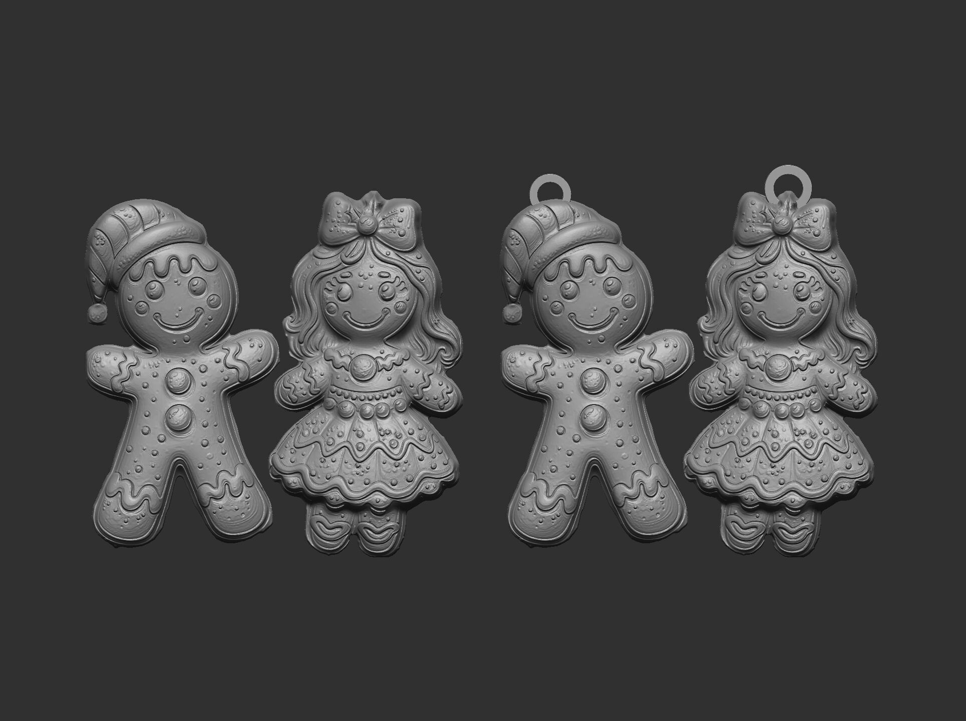 christmas cookie decor  3D print model_3