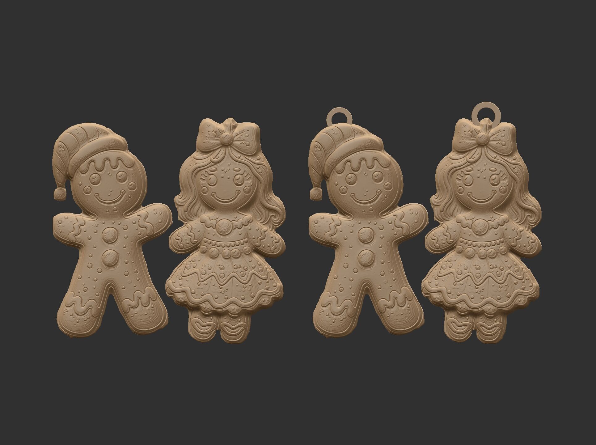 christmas cookie decor  3D print model_7