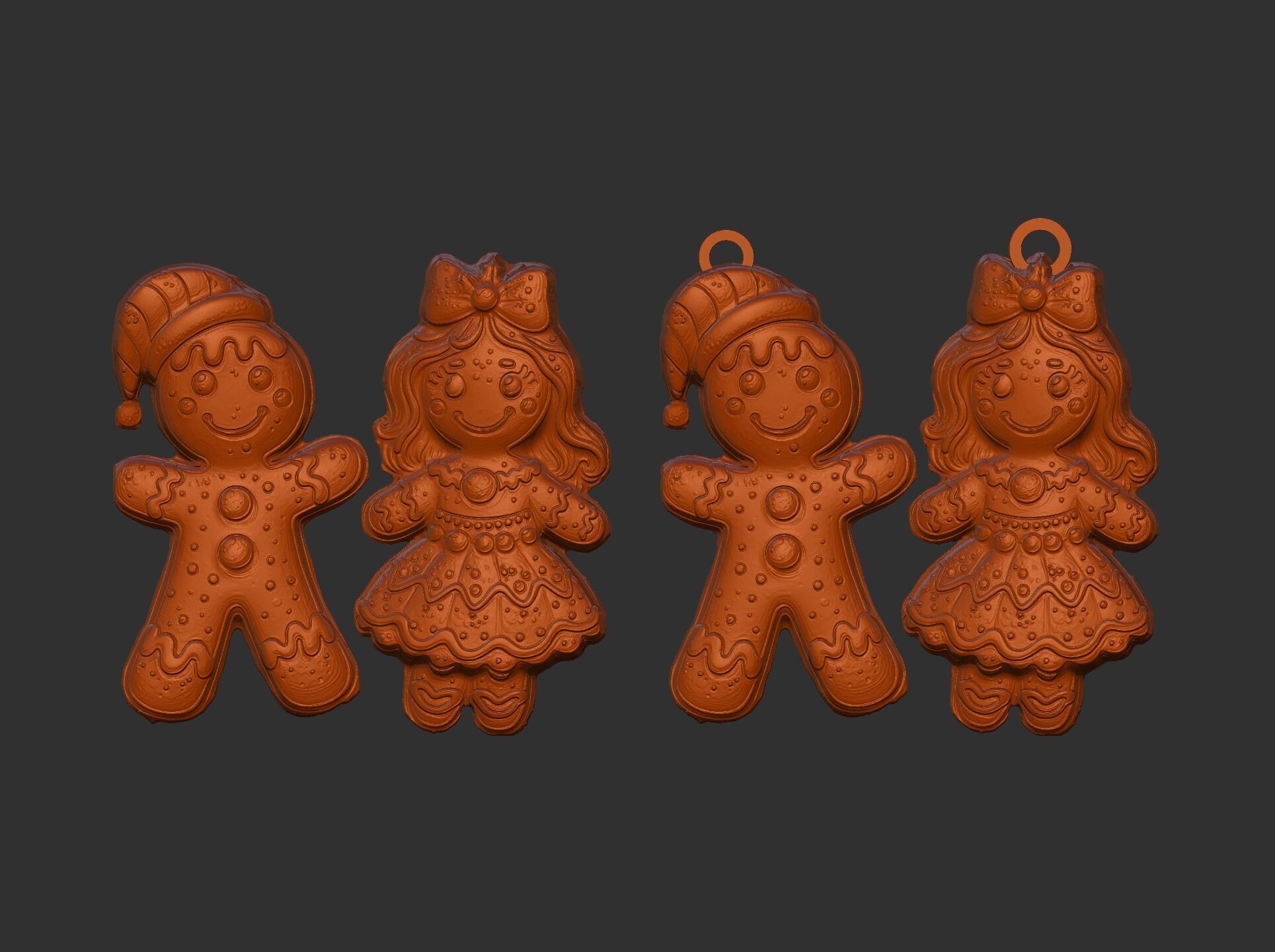 christmas cookie decor  3D print model_6