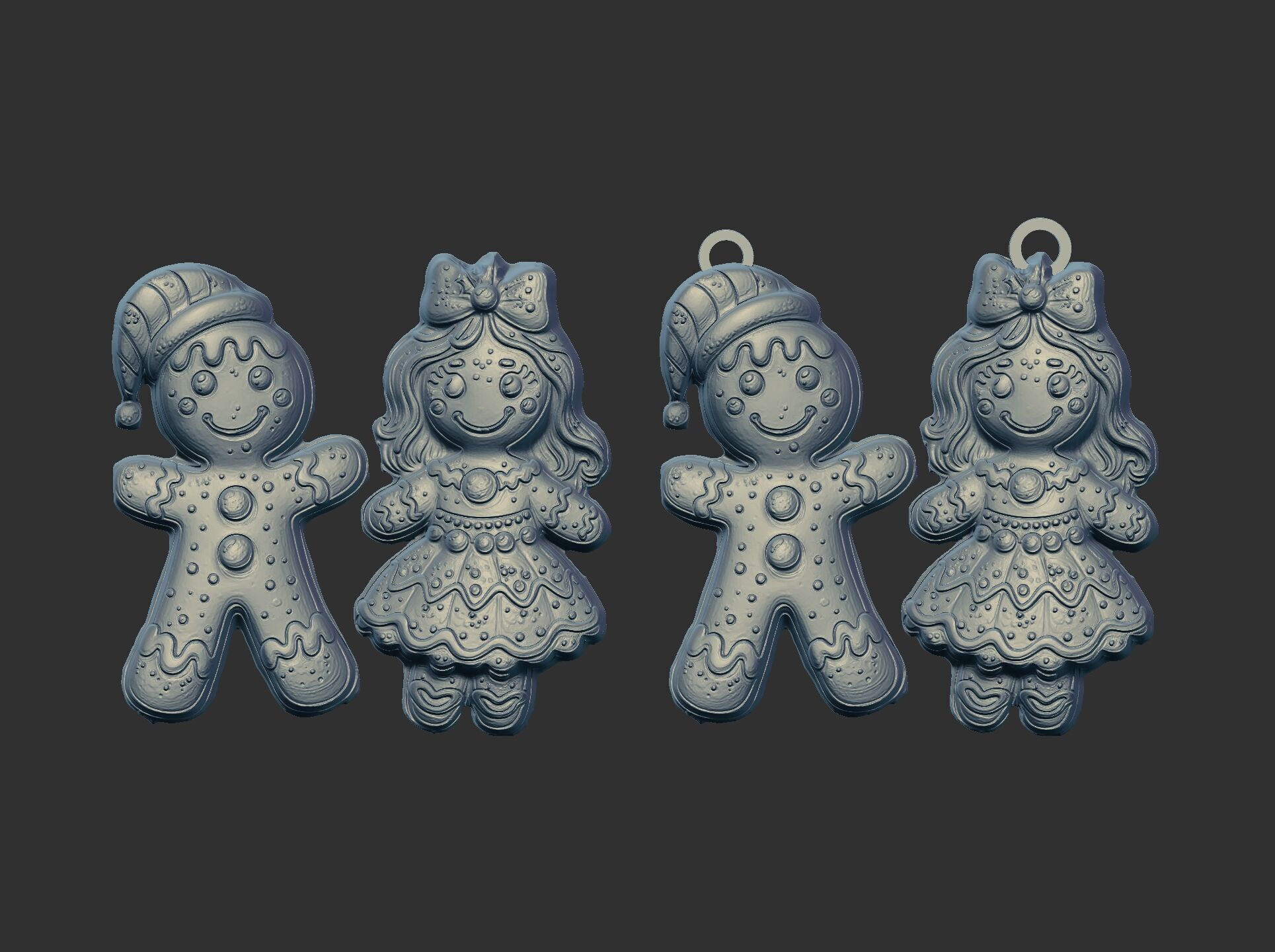 christmas cookie decor  3D print model_9