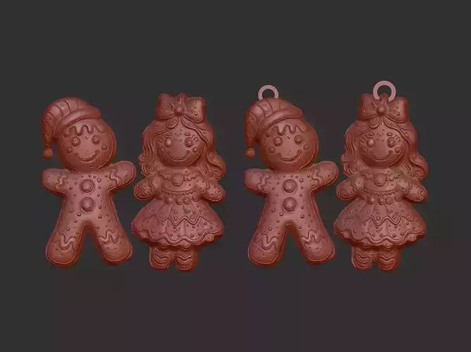 christmas cookie decor  3D print model