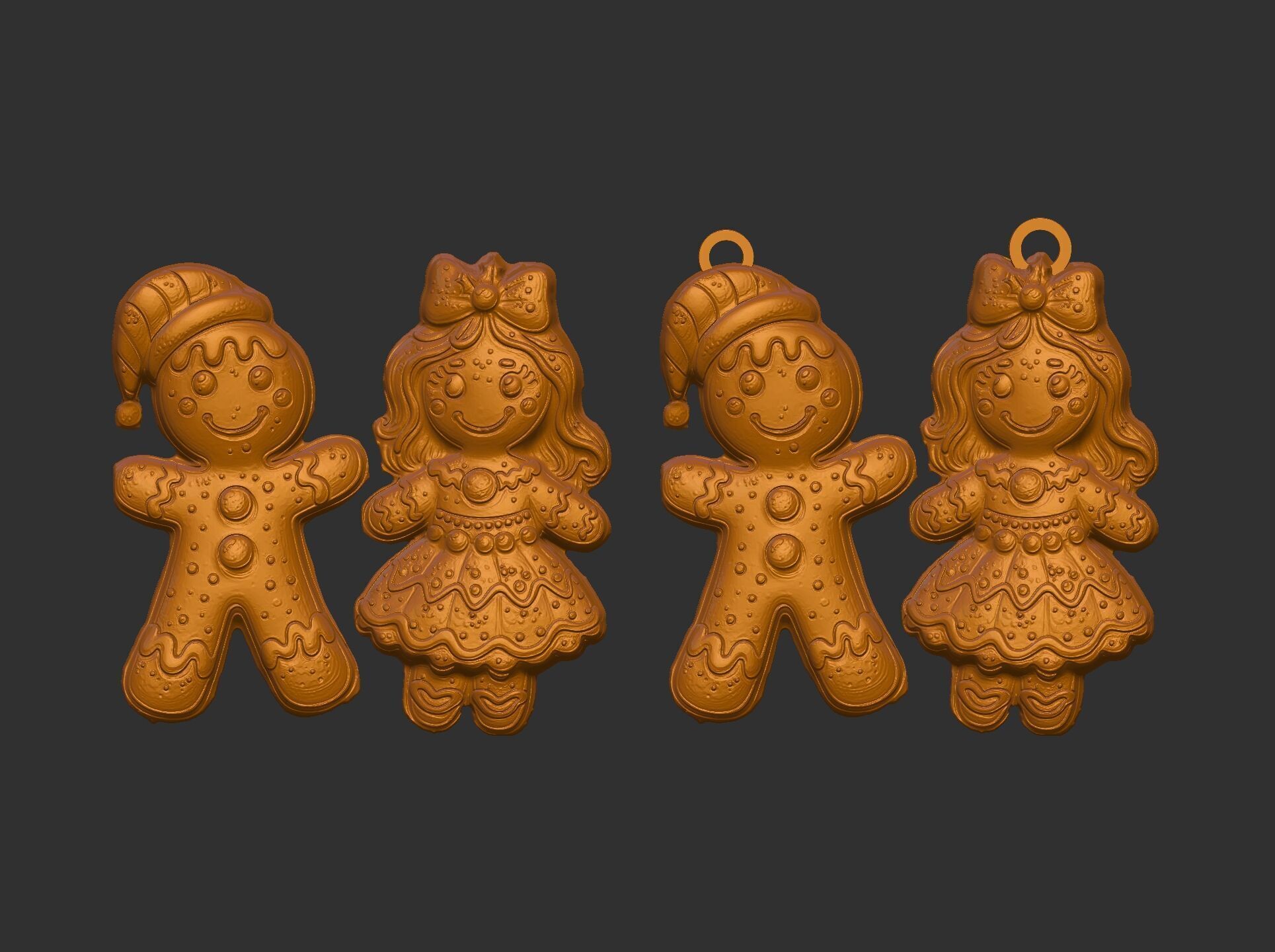 christmas cookie decor  3D print model_4