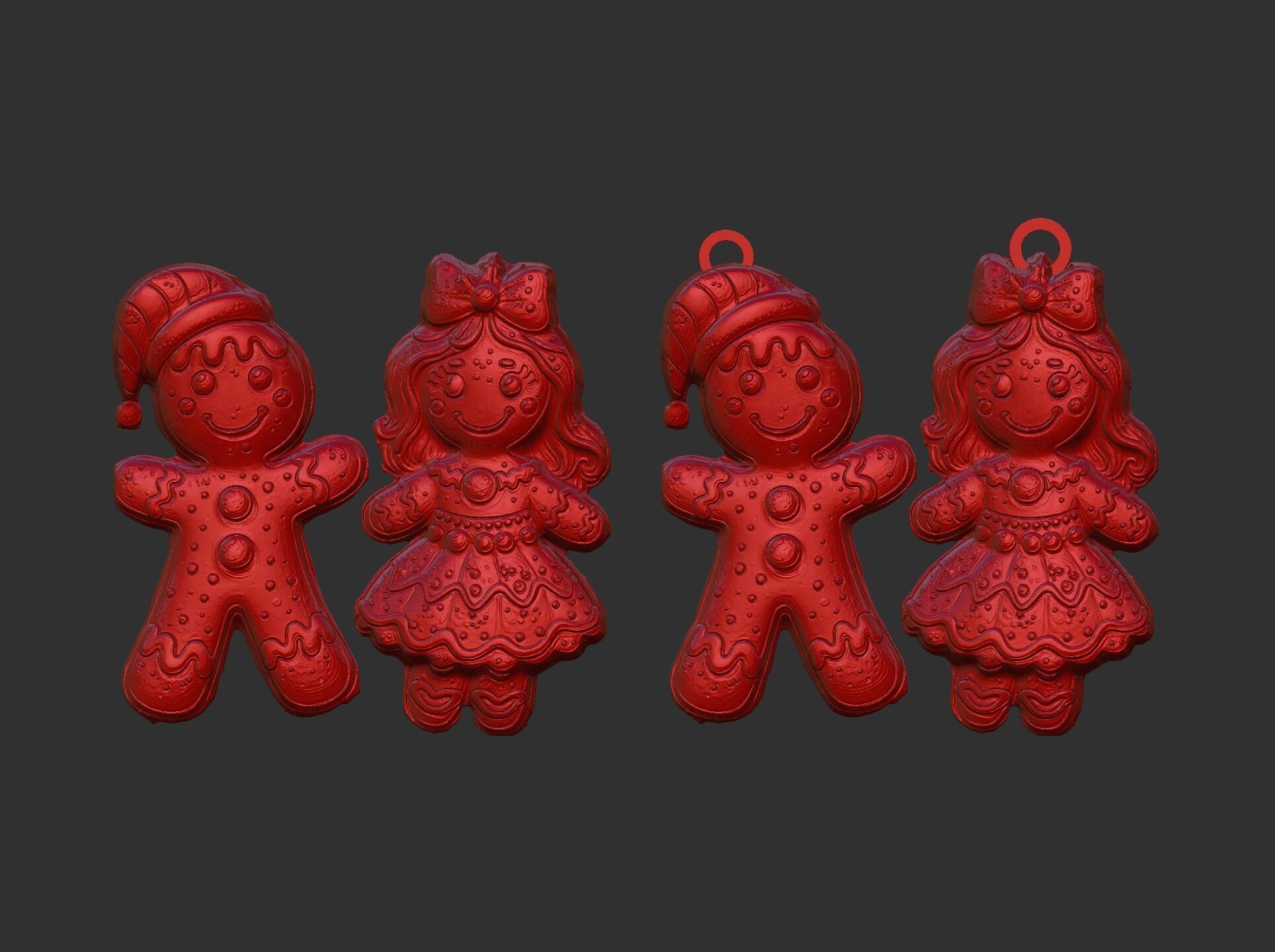 christmas cookie decor  3D print model_5