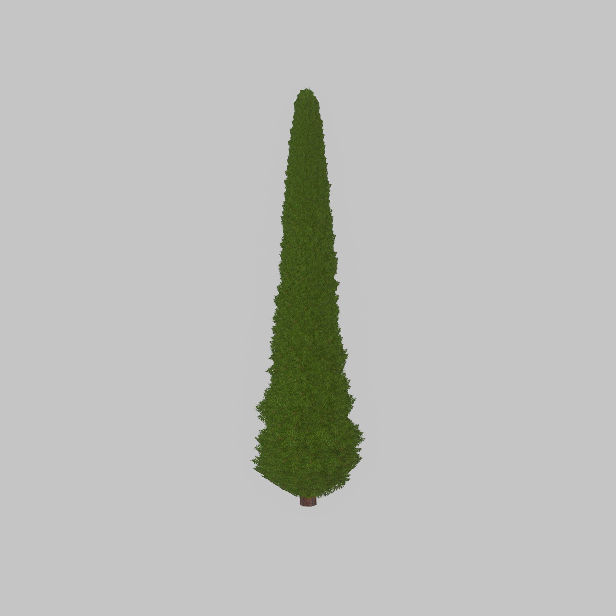 Mock cypress version-3 8000mm Low-poly 3D model_26