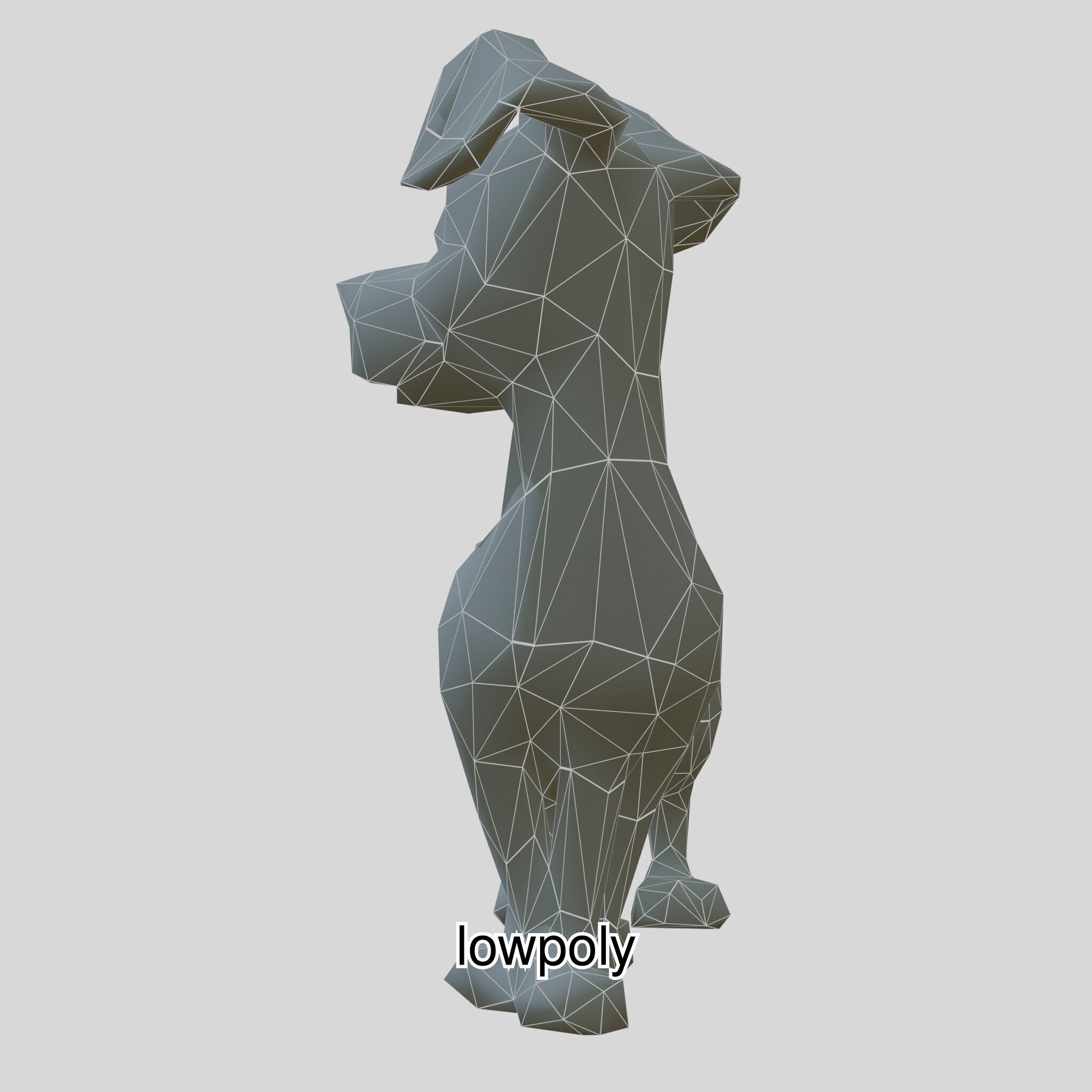 Cartoon Dalmatian Dog 3D Character Model Low-poly 3D model_10