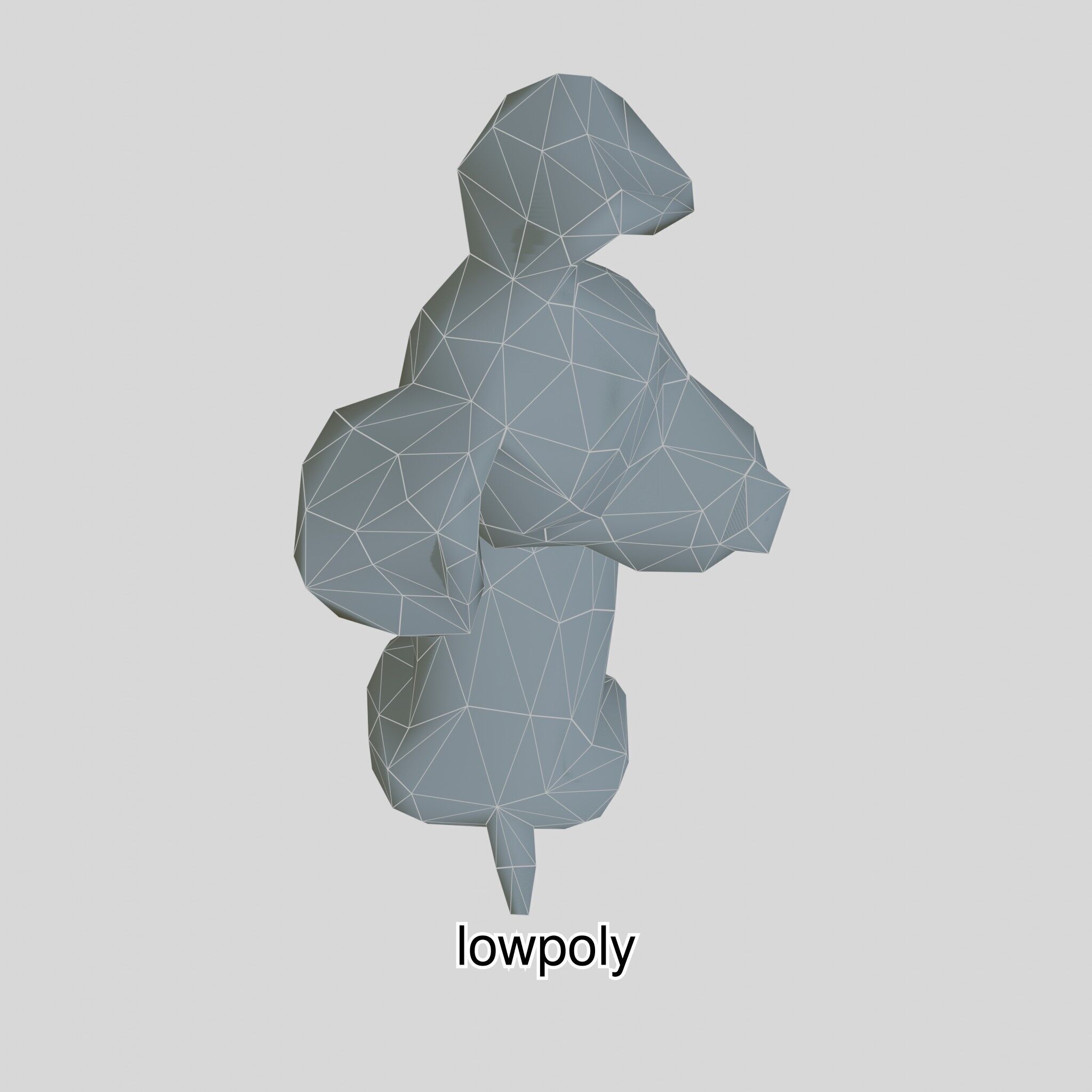 Cartoon Dalmatian Dog 3D Character Model Low-poly 3D model_5