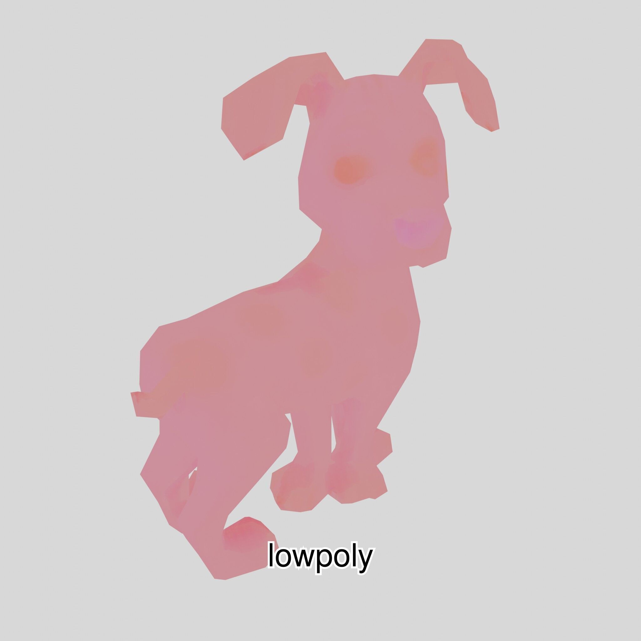 Cartoon Dalmatian Dog 3D Character Model Low-poly 3D model_12
