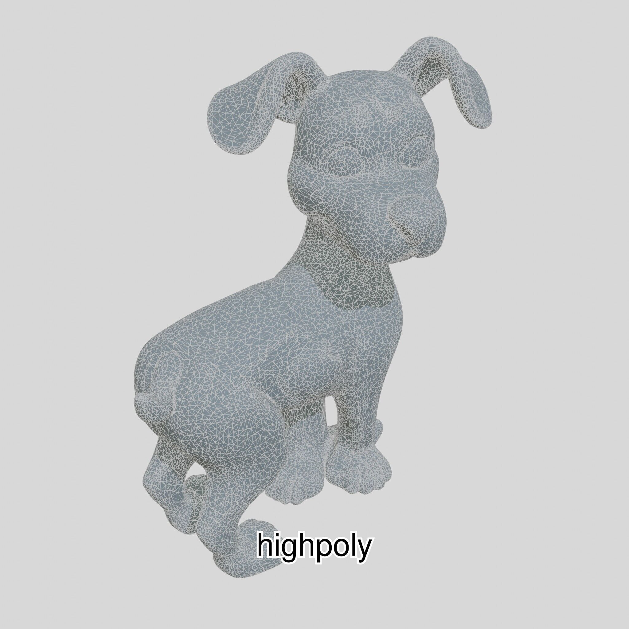 Cartoon Dalmatian Dog 3D Character Model Low-poly 3D model_45