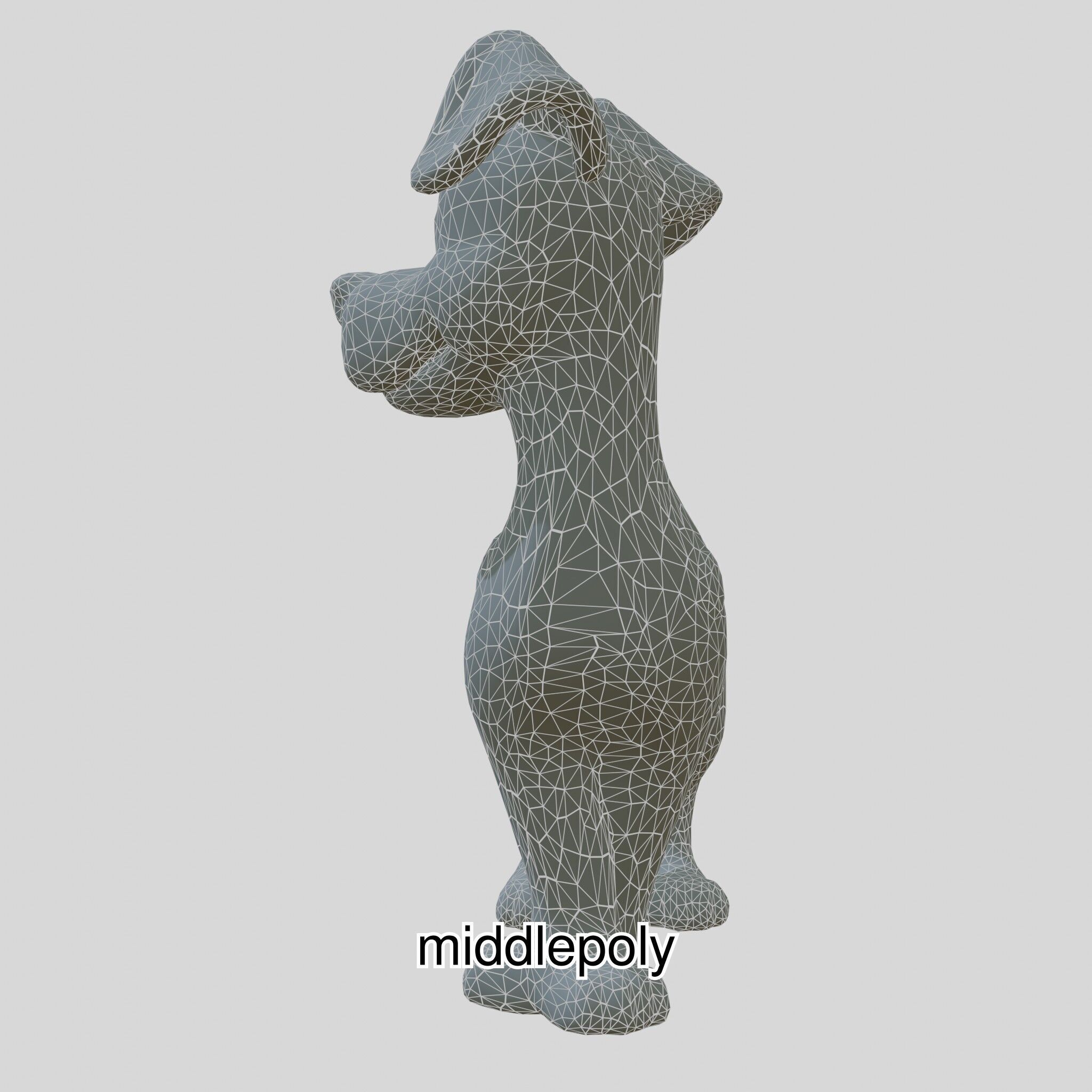 Cartoon Dalmatian Dog 3D Character Model Low-poly 3D model_27
