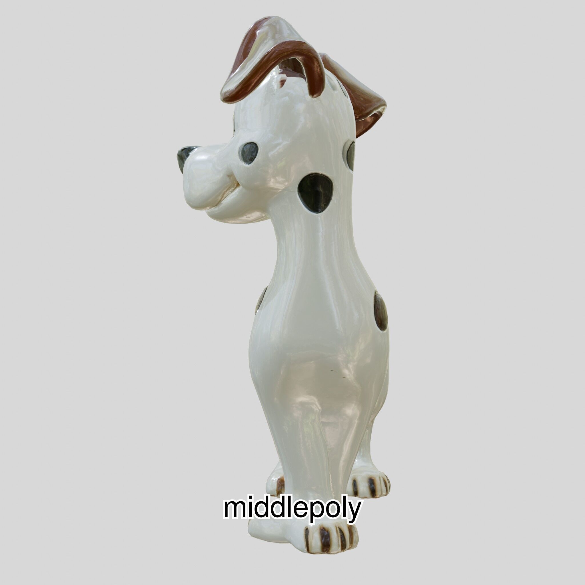 Cartoon Dalmatian Dog 3D Character Model Low-poly 3D model_23