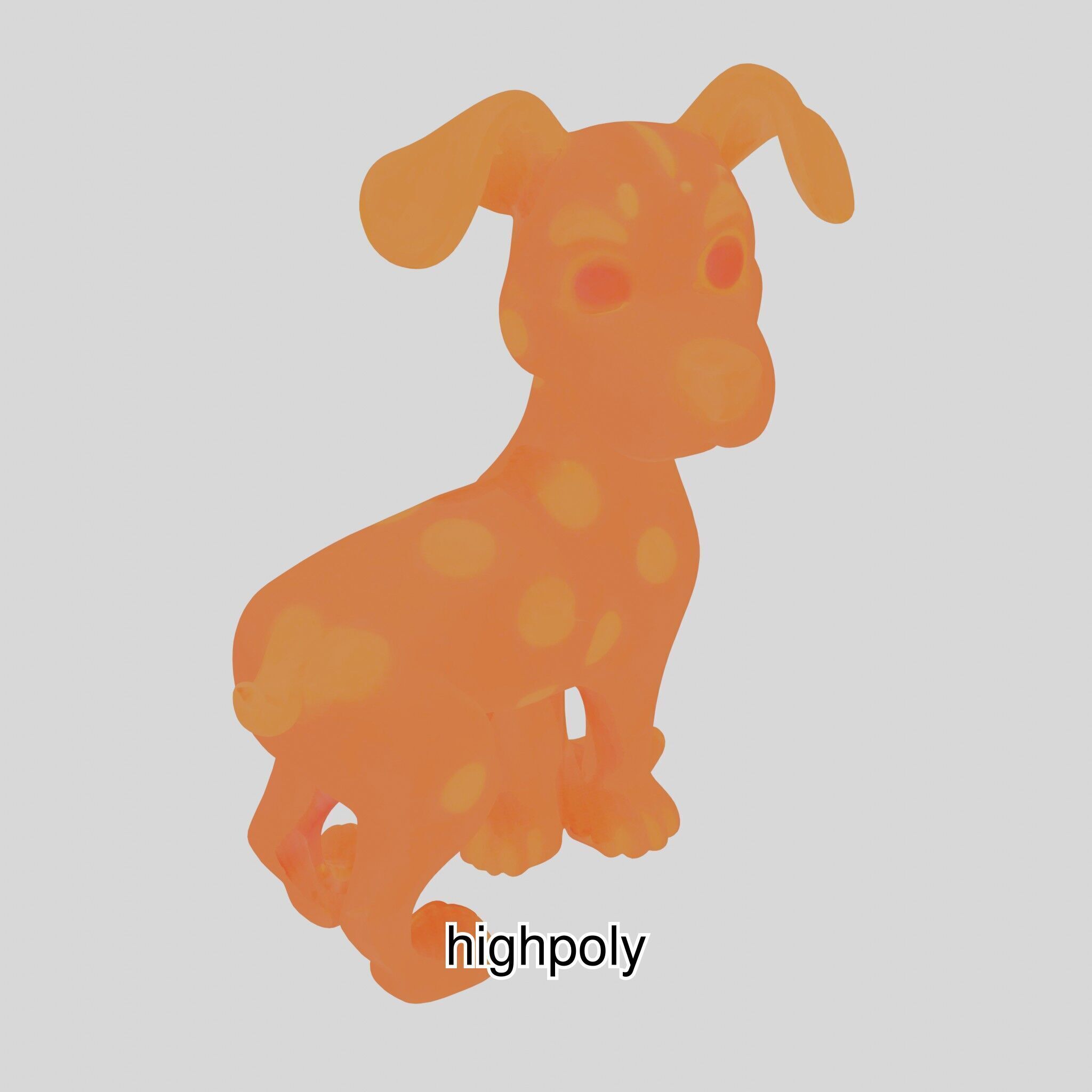 Cartoon Dalmatian Dog 3D Character Model Low-poly 3D model_46