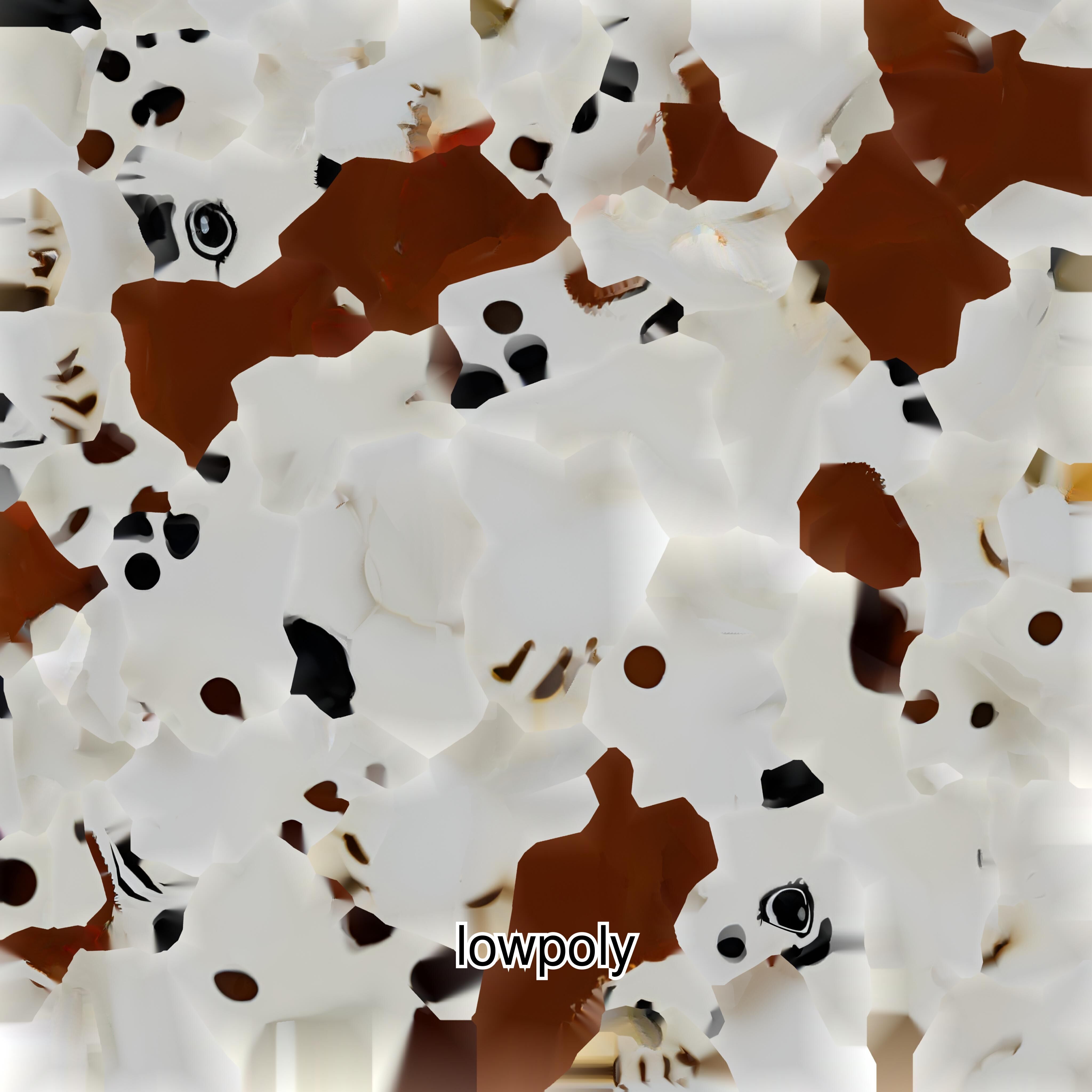 Cartoon Dalmatian Dog 3D Character Model Low-poly 3D model_1