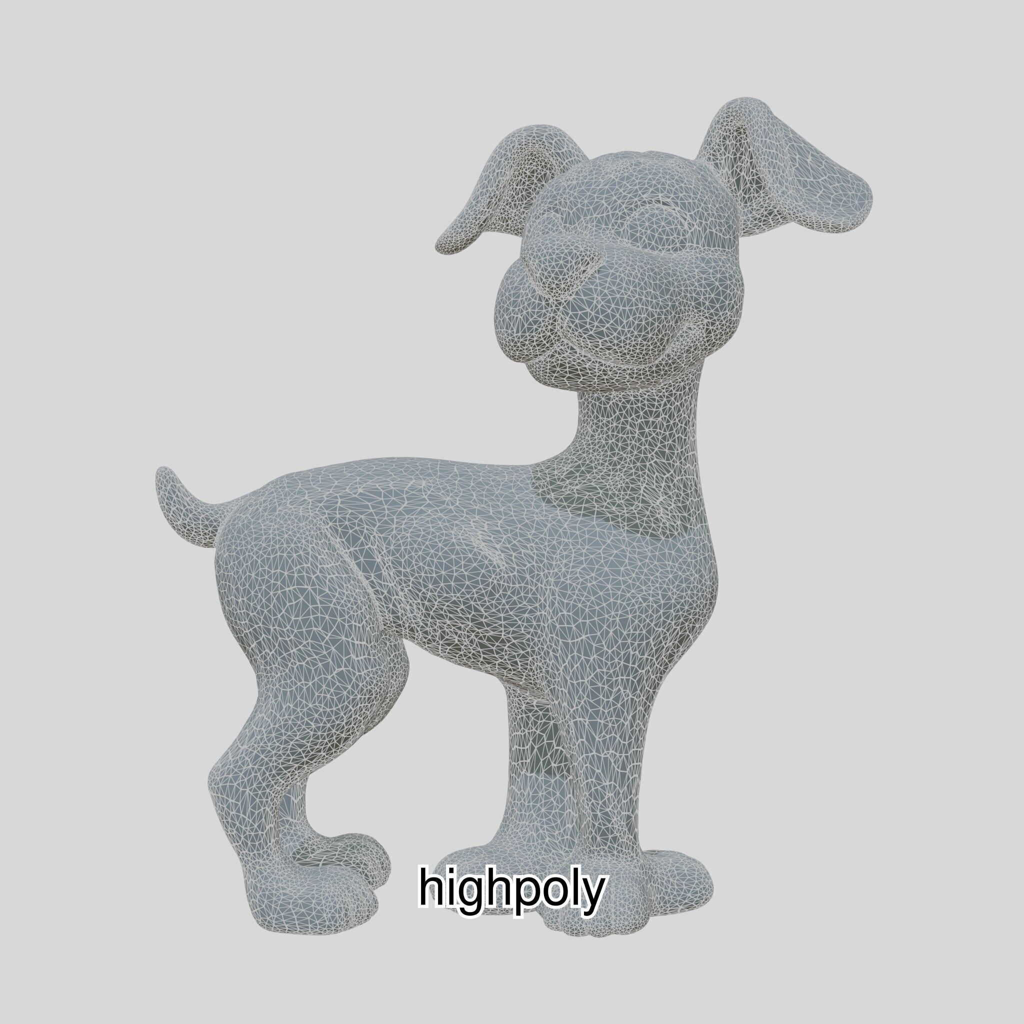 Cartoon Dalmatian Dog 3D Character Model Low-poly 3D model_41